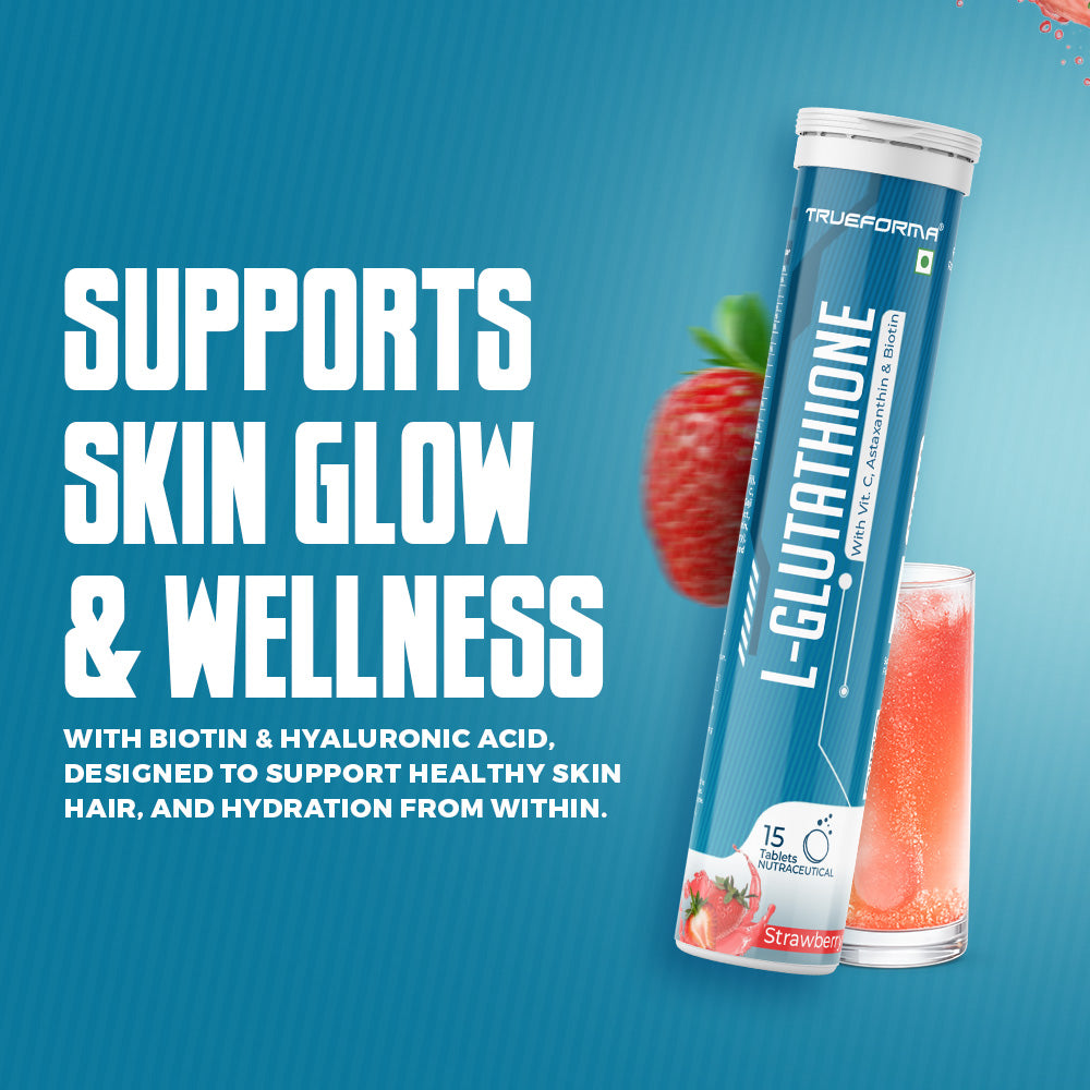 Trueforma® L-Glutathione with Vitamin C, Astaxanthin & Biotin Effervescent Tablets