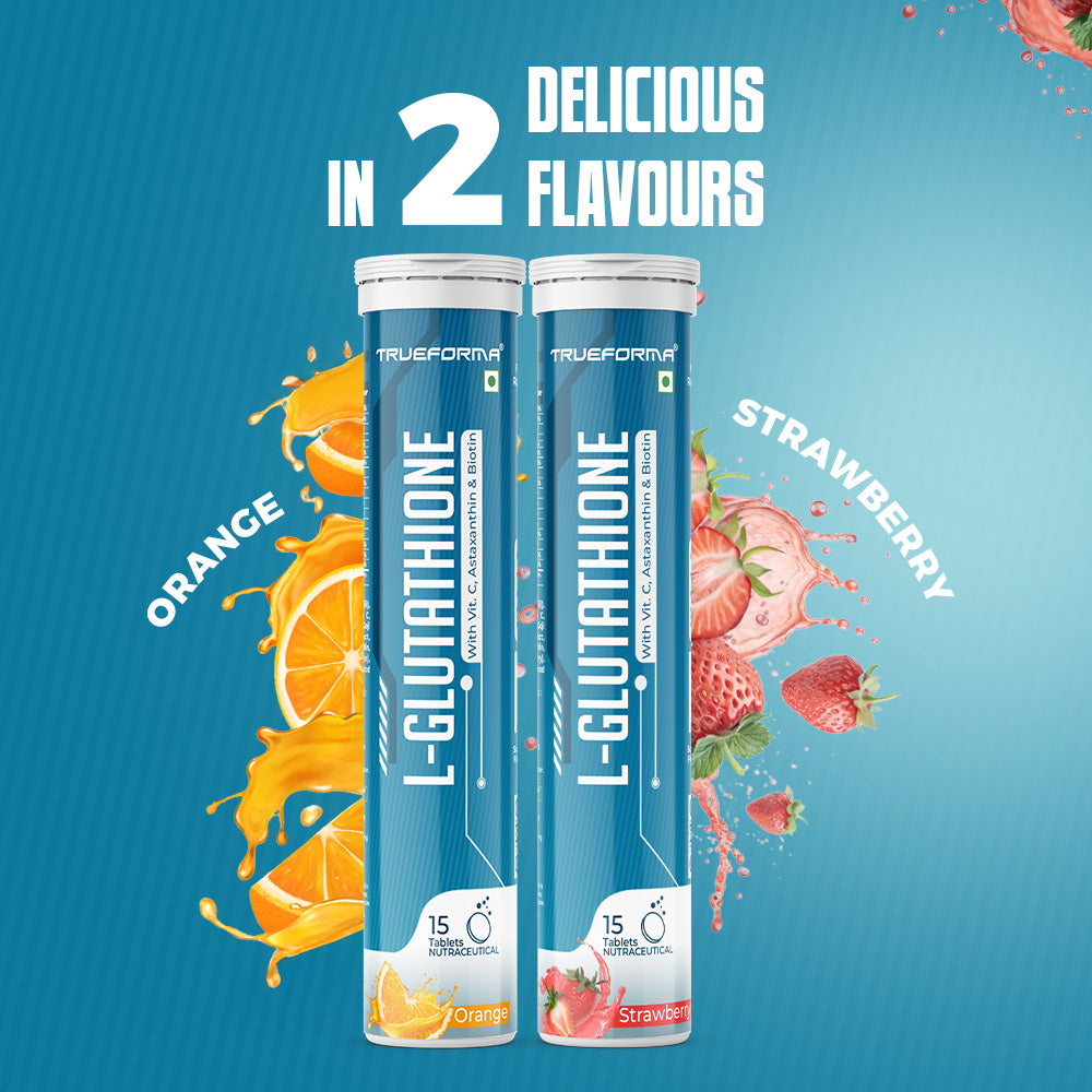 Trueforma® L-Glutathione with Vitamin C, Astaxanthin & Biotin Effervescent Tablets