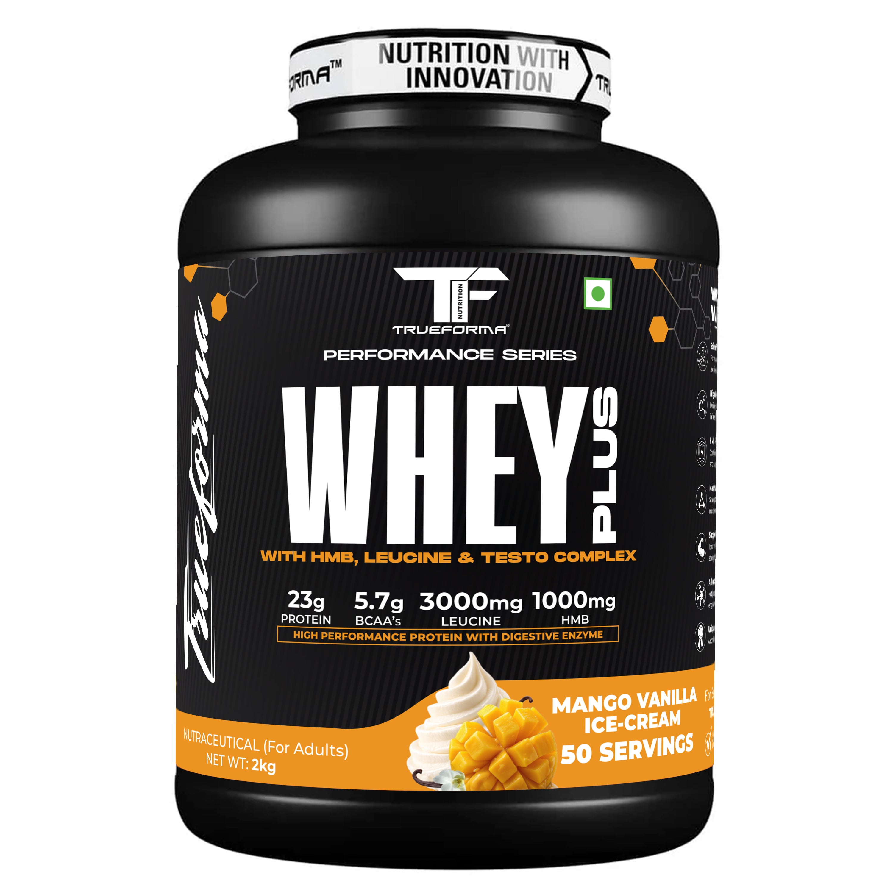 Trueforma® Whey+ Protein with HMB, Leucine, Ginseng & Tribulus