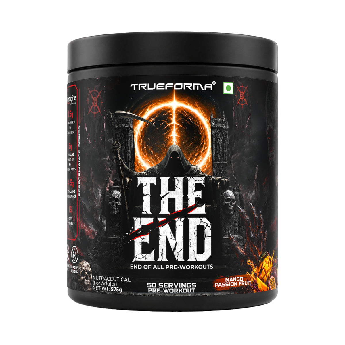 Trueforma® The End – Advanced Pre-Workout with 1.5g Nitrosigine® | 25/50 Servings