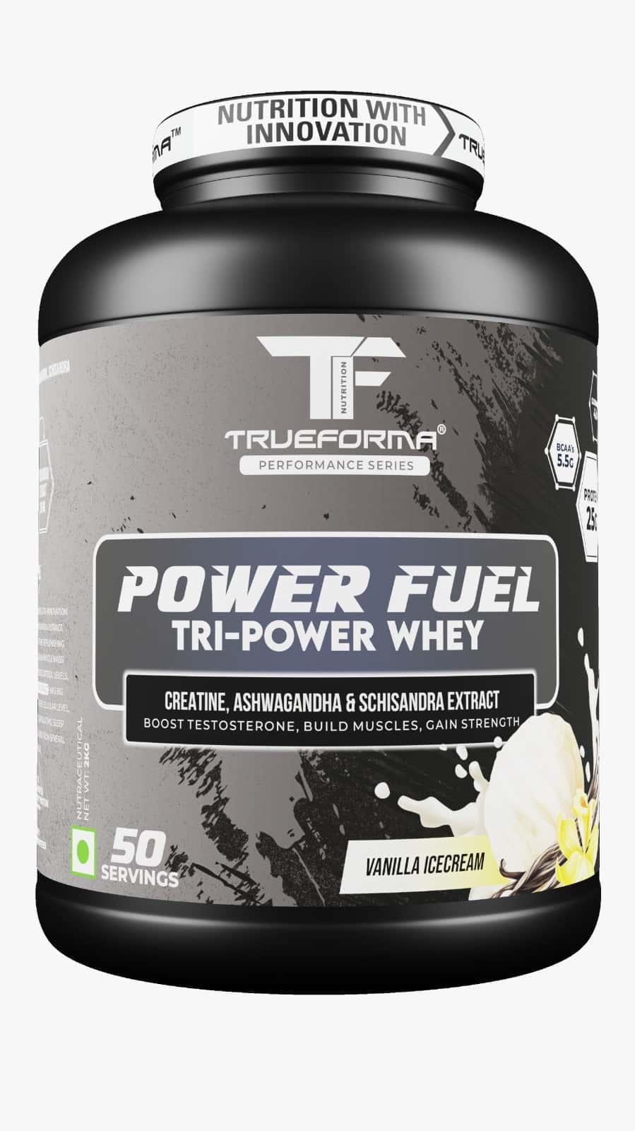 Trueforma® Power Fuel – Whey Protein with Creatine & Ashwagandha