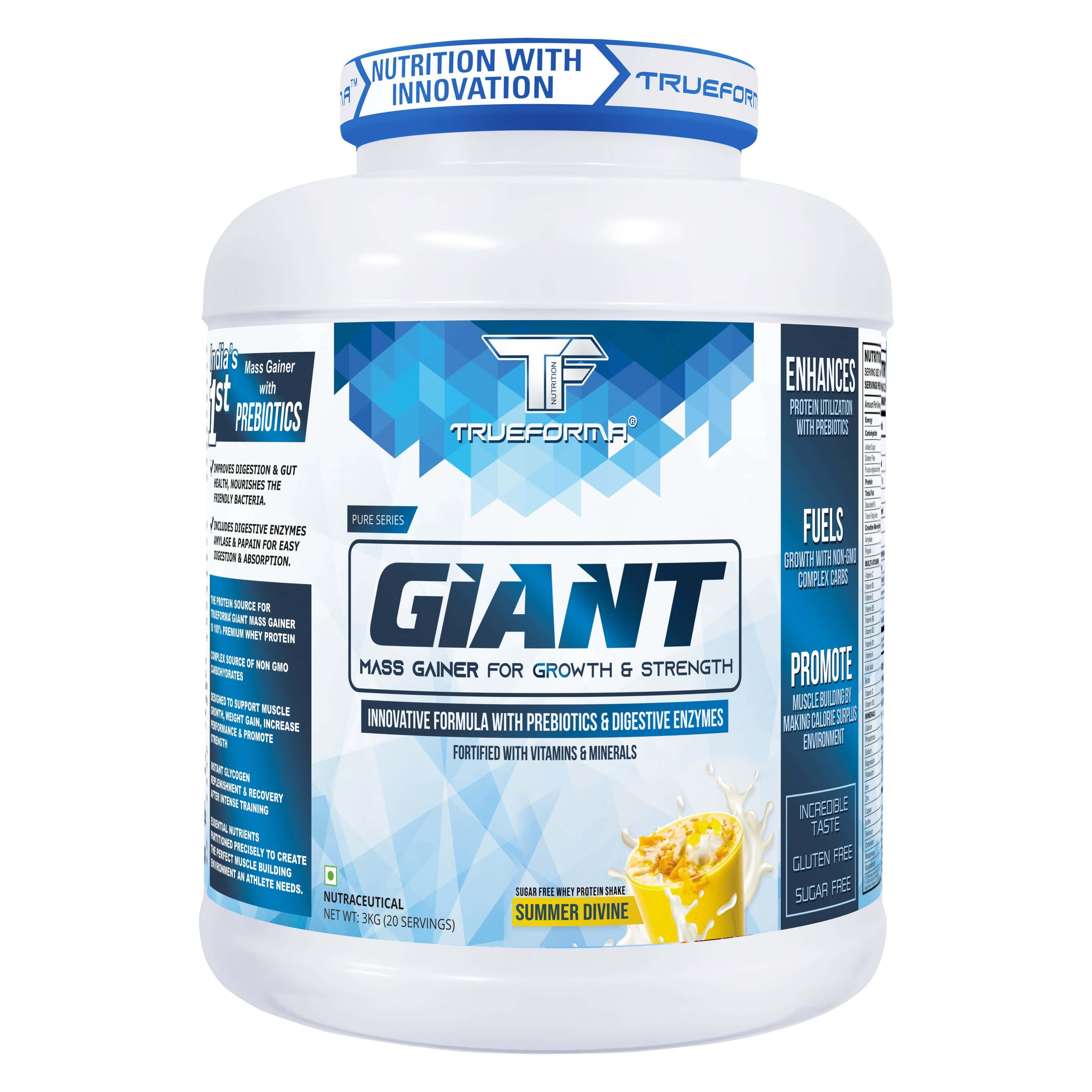 Trueforma® Giant Mass Gainer – High-Calorie Protein Supplement