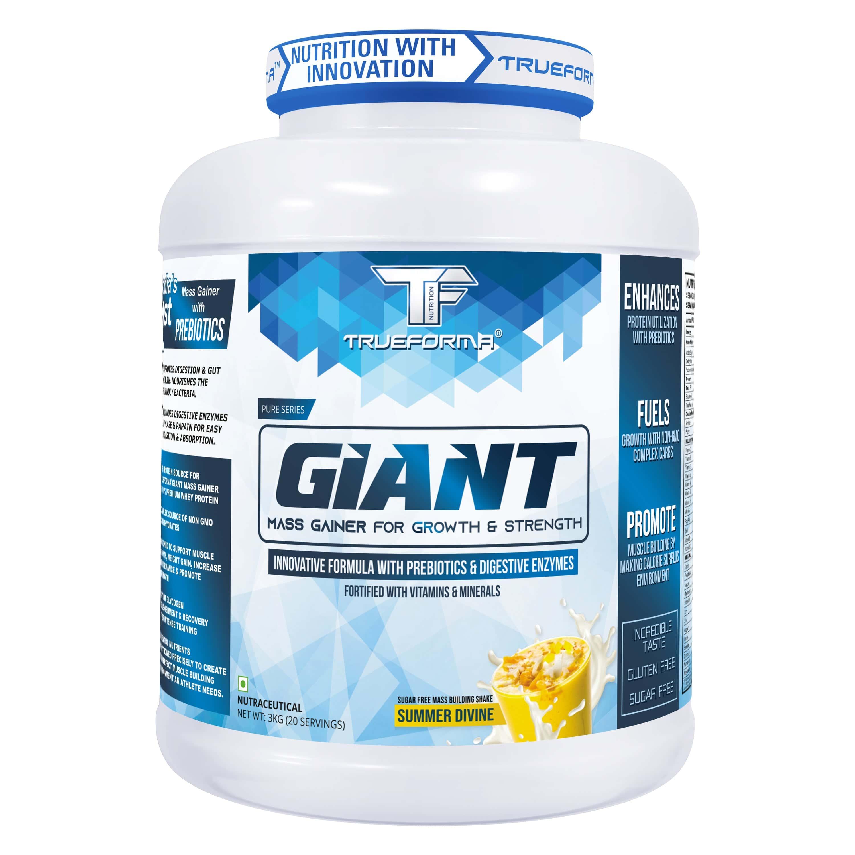 Trueforma® Giant Mass Gainer – High-Calorie Protein Supplement