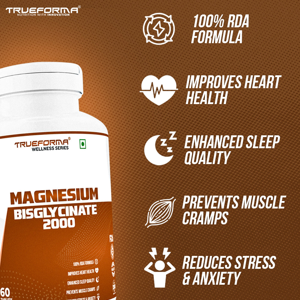 Trueforma® ZMA Enhanced + Magnesium Bisglycinate 2000 Combo – 60 Tablets