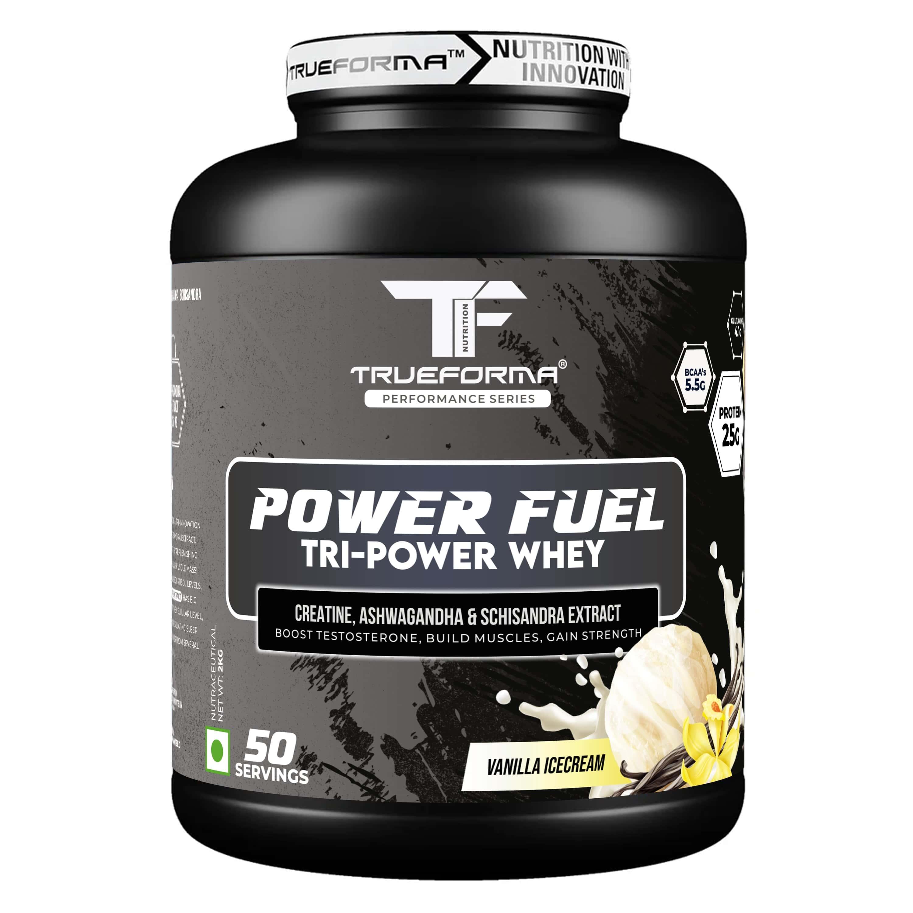 Trueforma® Power Fuel – Whey Protein with Creatine & Ashwagandha