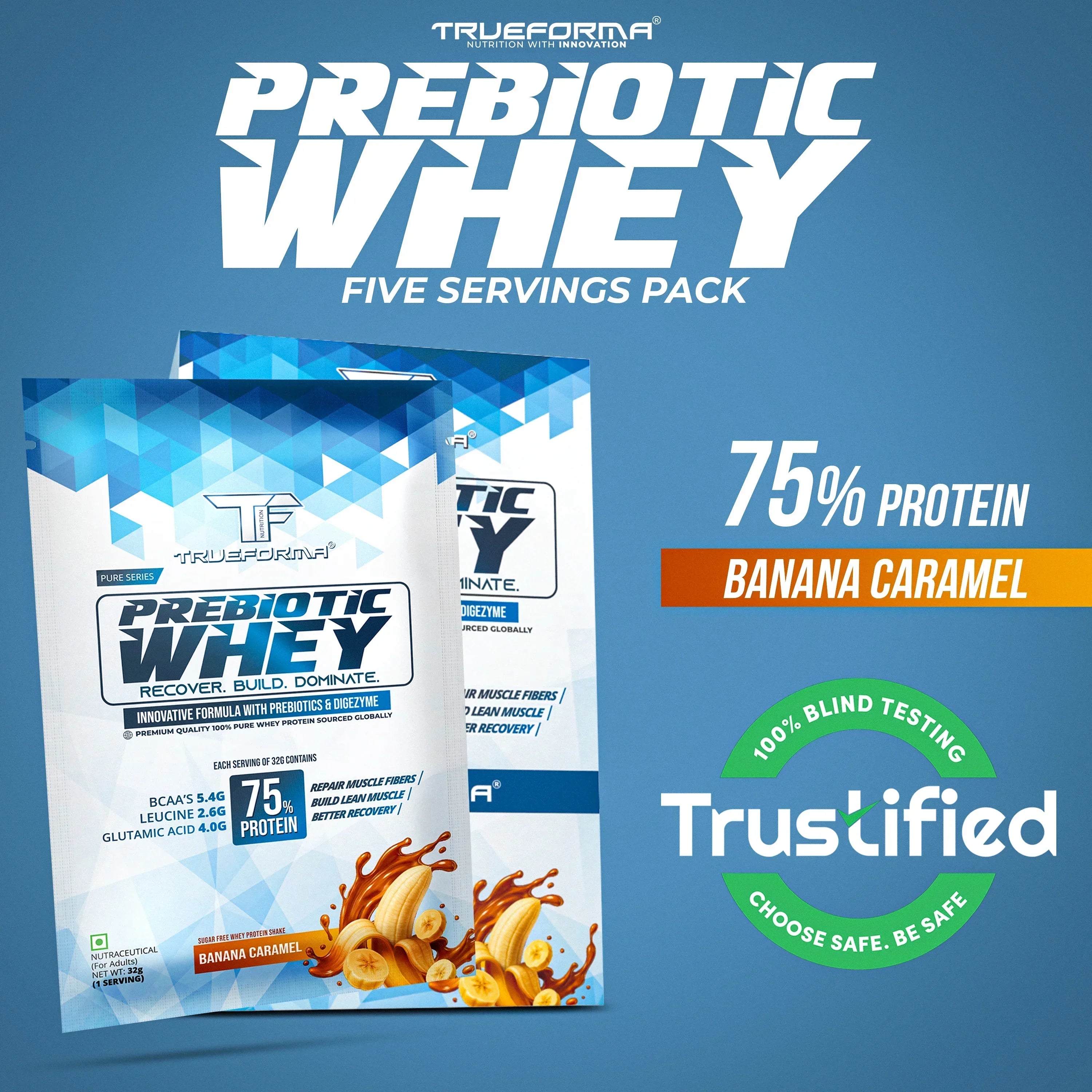 Trueforma® 100% Whey Protein with Prebiotics & Enzymes