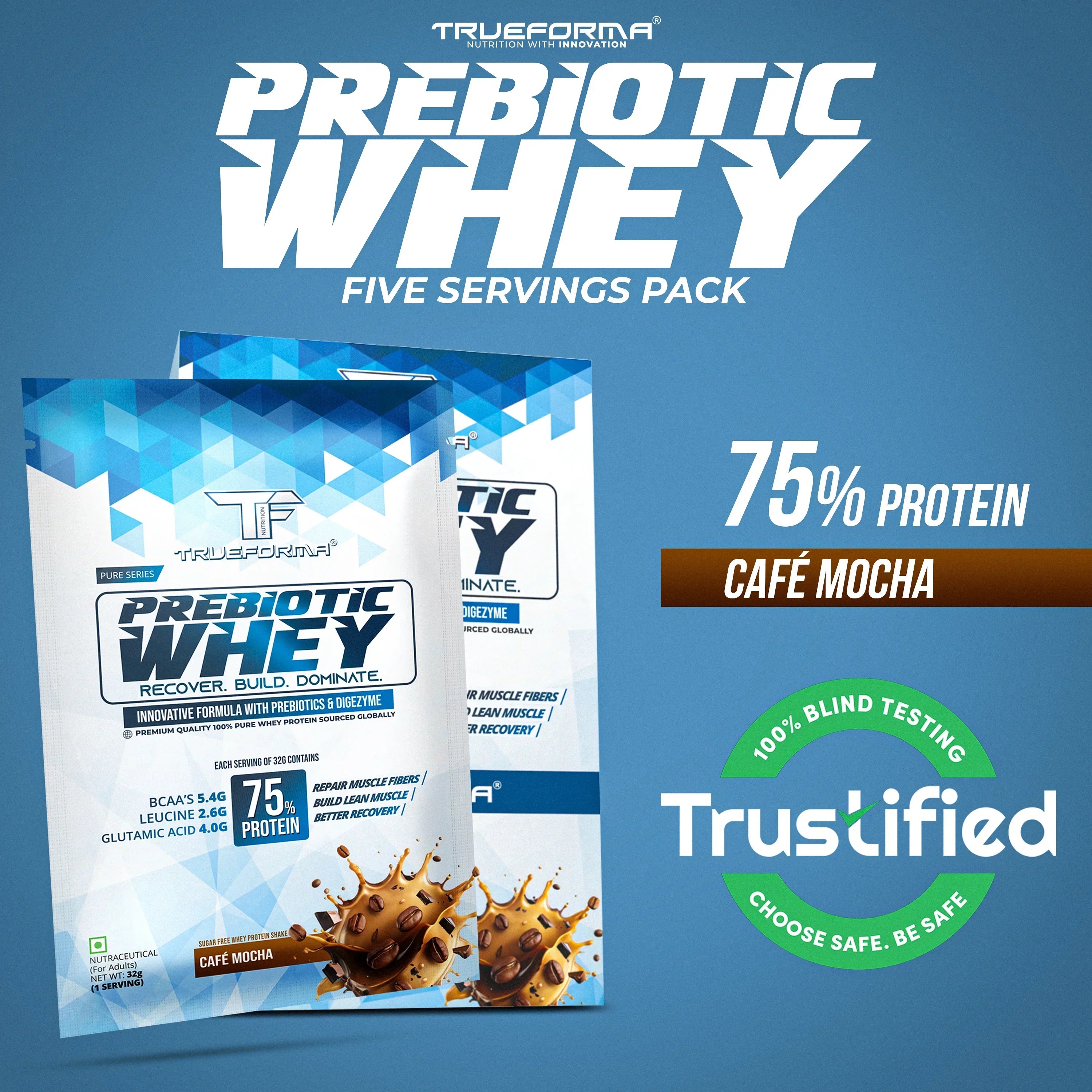 Trueforma® 100% Whey Protein with Prebiotics & Enzymes