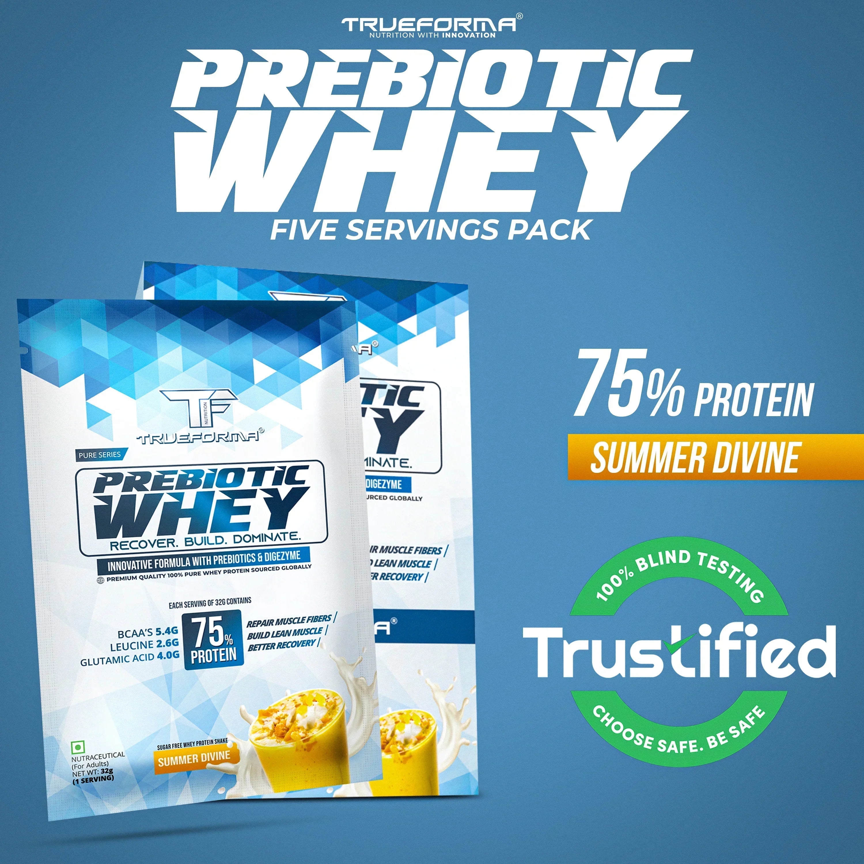 Trueforma® 100% Whey Protein with Prebiotics & Enzymes