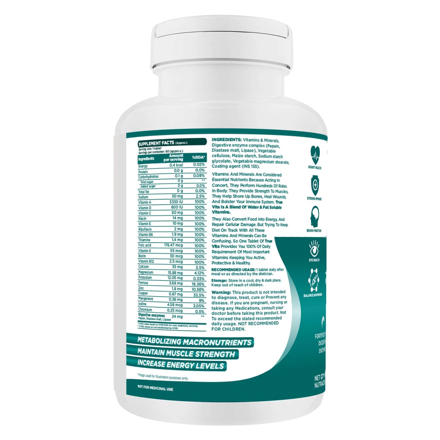 Trueforma® True Vita – Daily Multivitamin & Mineral Support