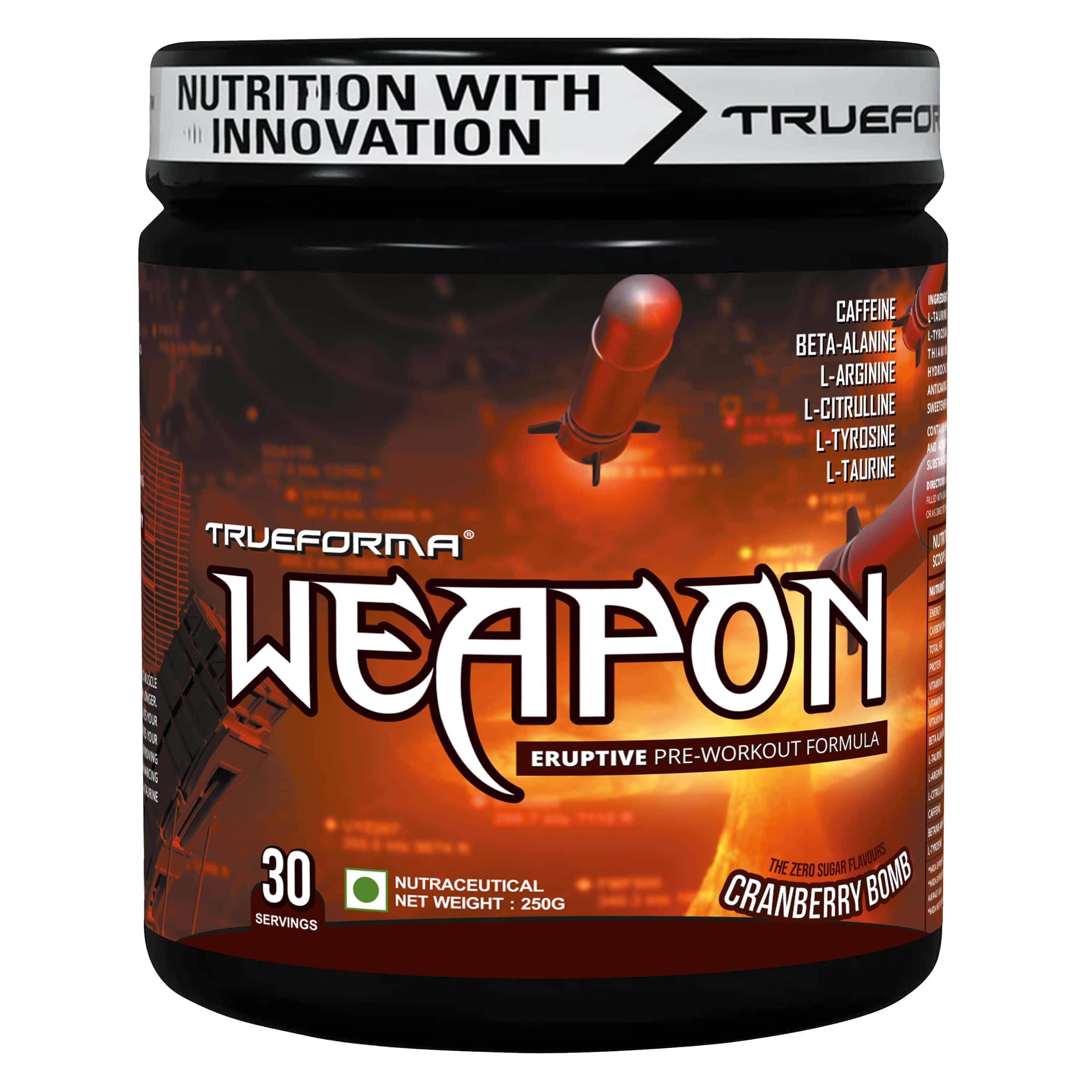 Trueforma® Weapon: Pre-Workout Formula for Energy & Focus