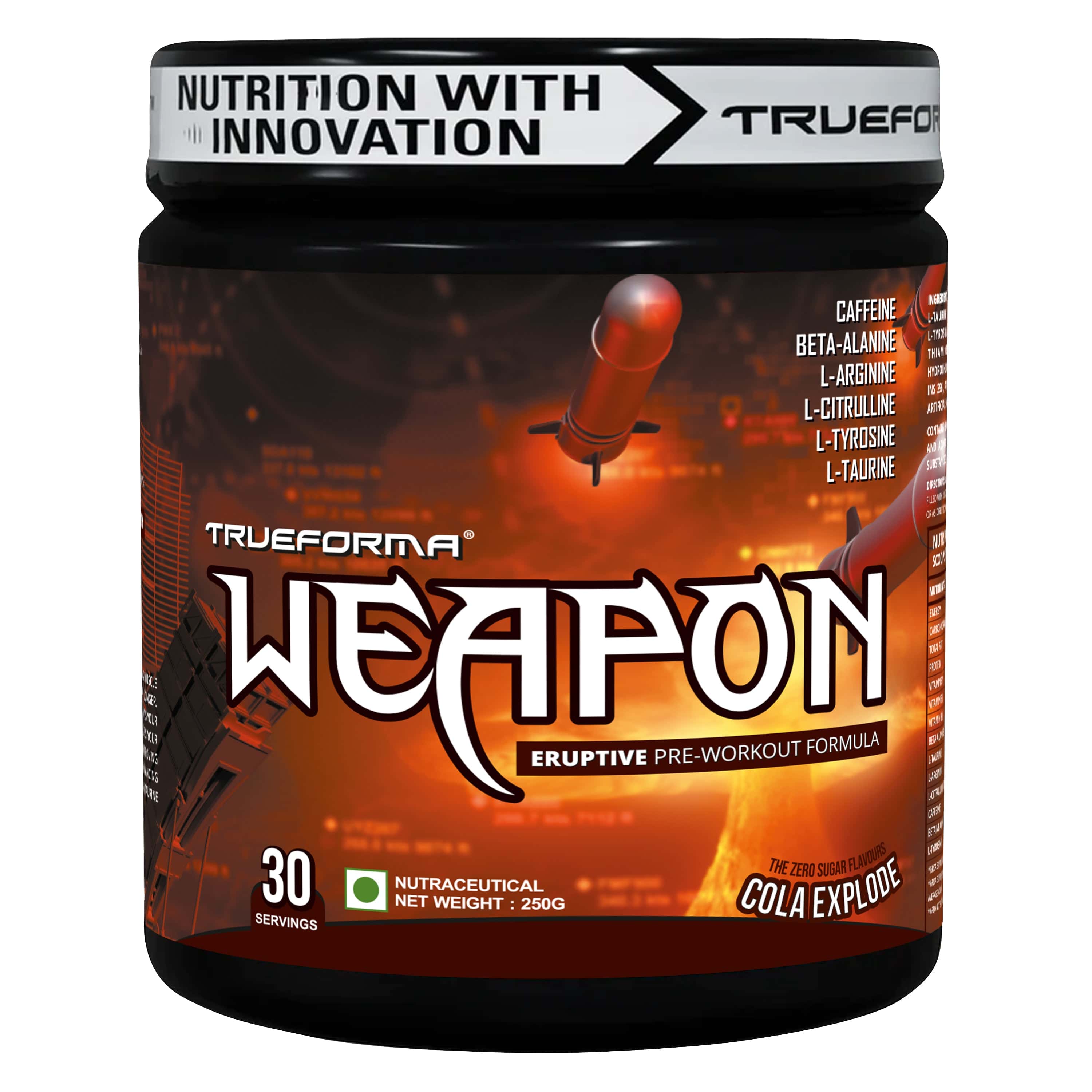Trueforma® Weapon: Pre-Workout Formula for Energy & Focus