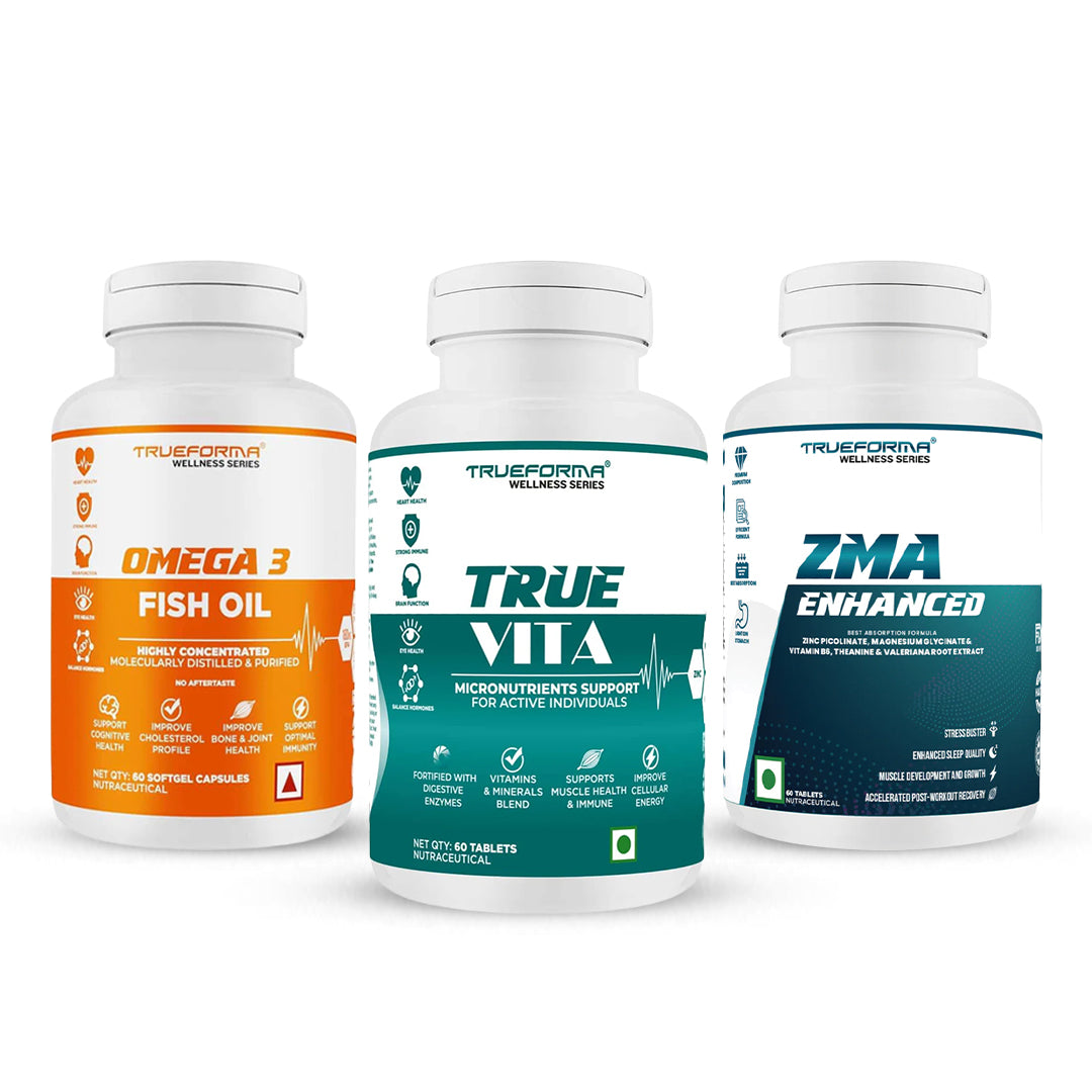 Trueforma® Wellness Combo – True Vita, Omega 3 & ZMA