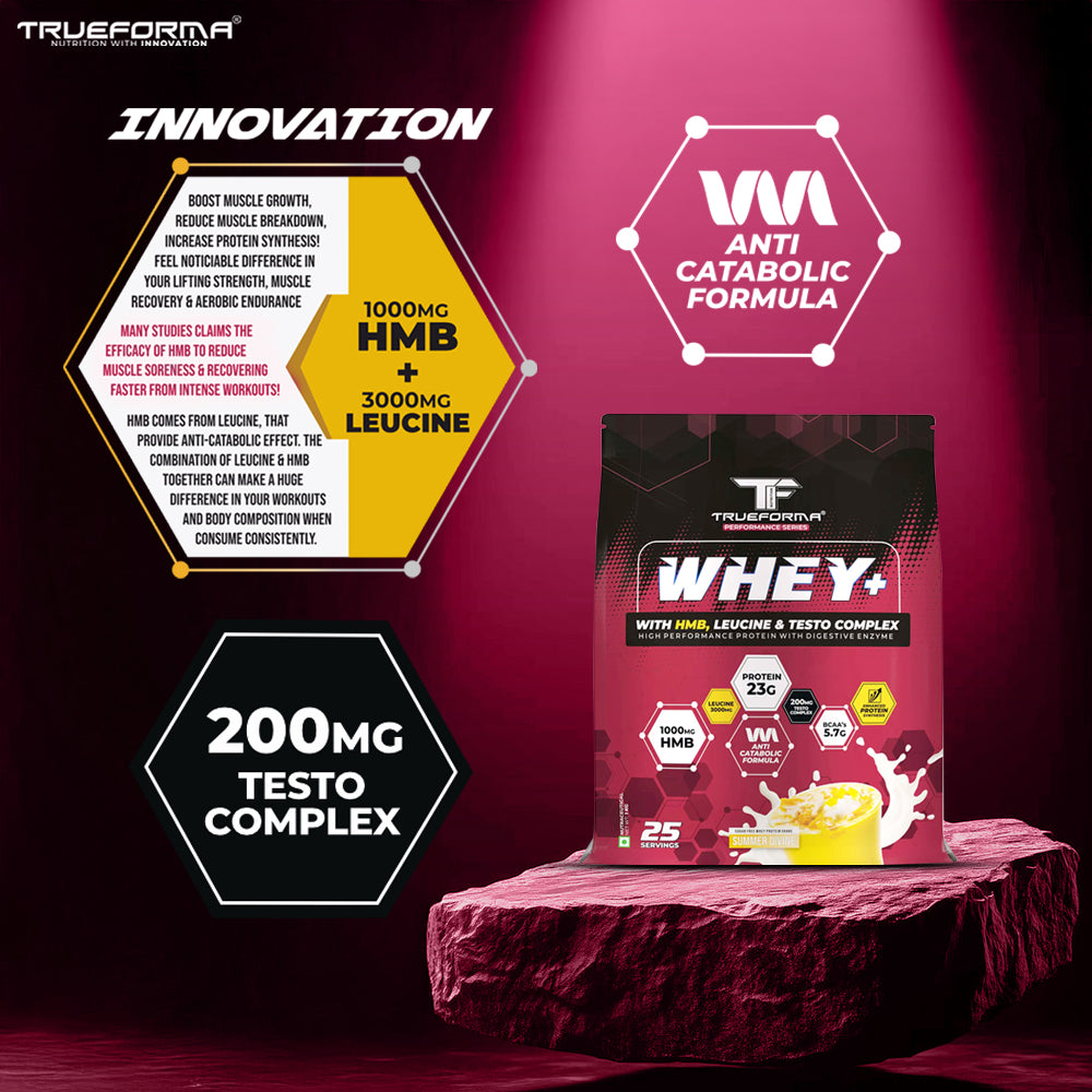 Trueforma® Whey+ Protein with HMB, Leucine, Ginseng & Tribulus