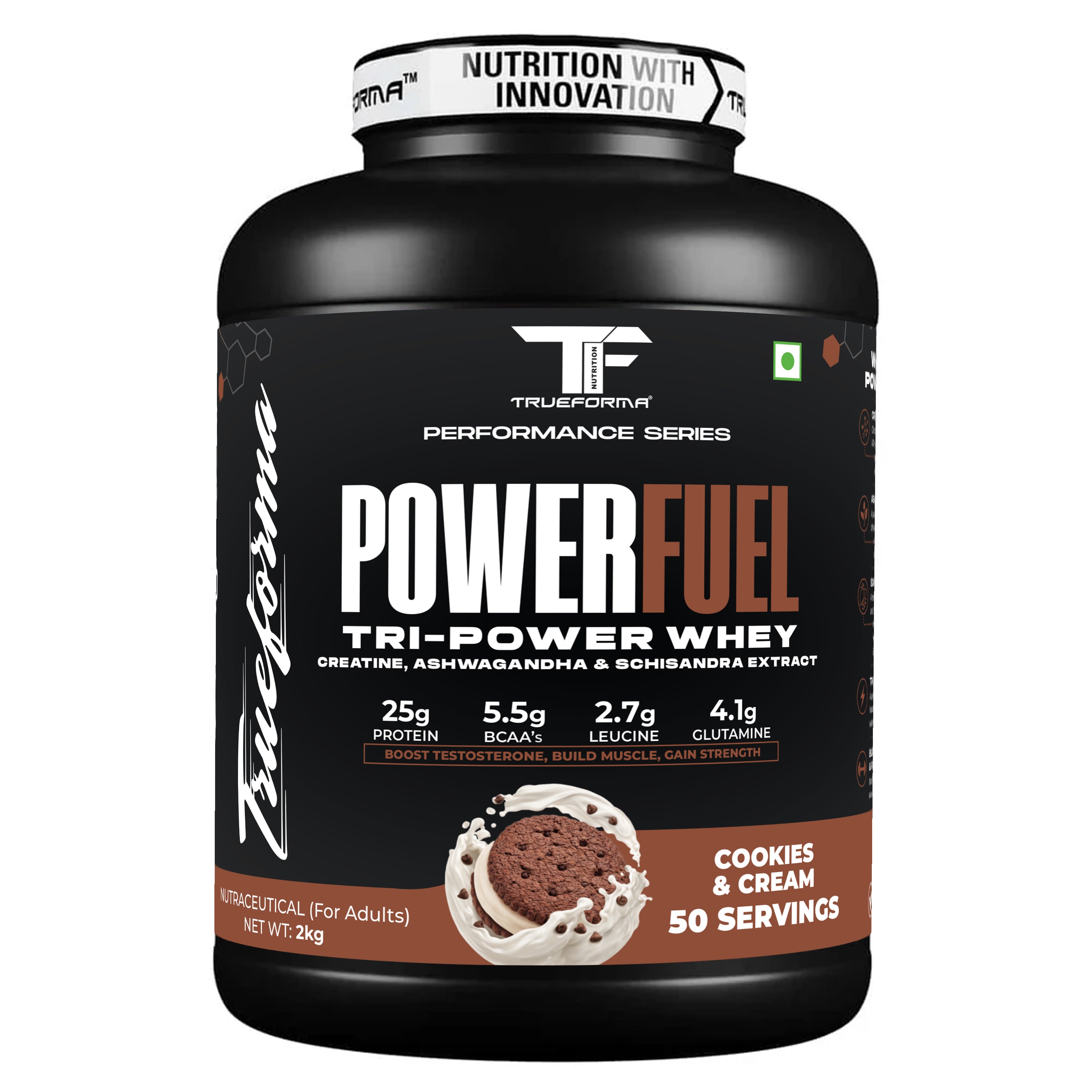 Trueforma® Power Fuel – Whey Protein with Creatine & Ashwagandha