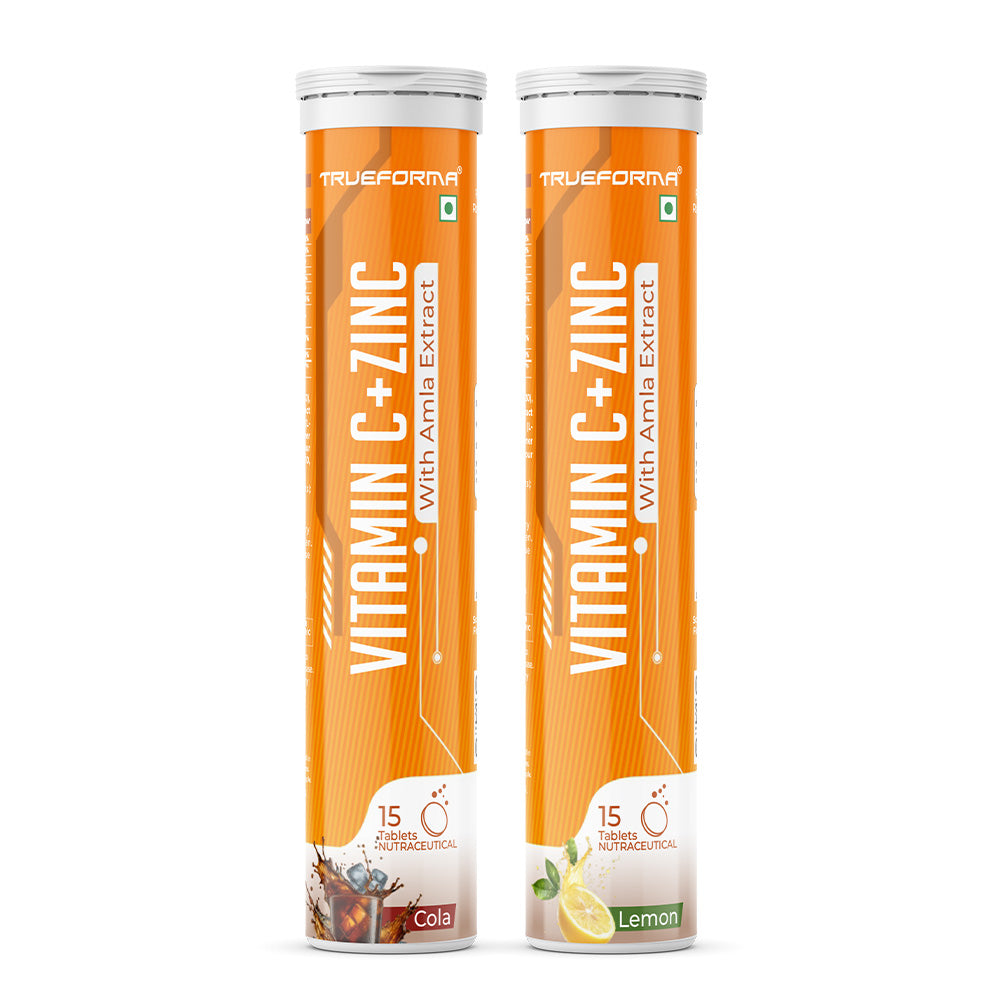 Trueforma® GLOW Combo - L- Glutathione & Vitamin C + Zinc (Pack of 2 Each) | Effervescent Tablets