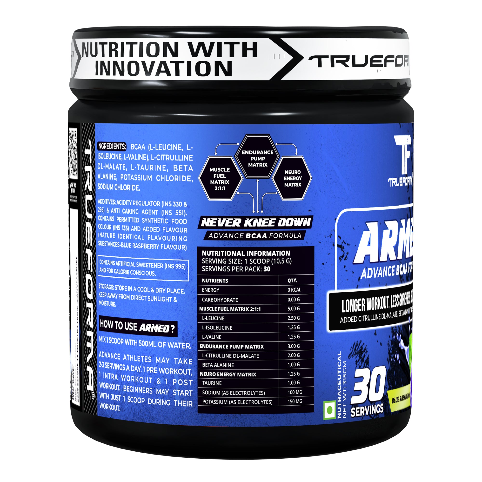 Trueforma® Armed – Advance Intra Workout BCAA, 30 Servings