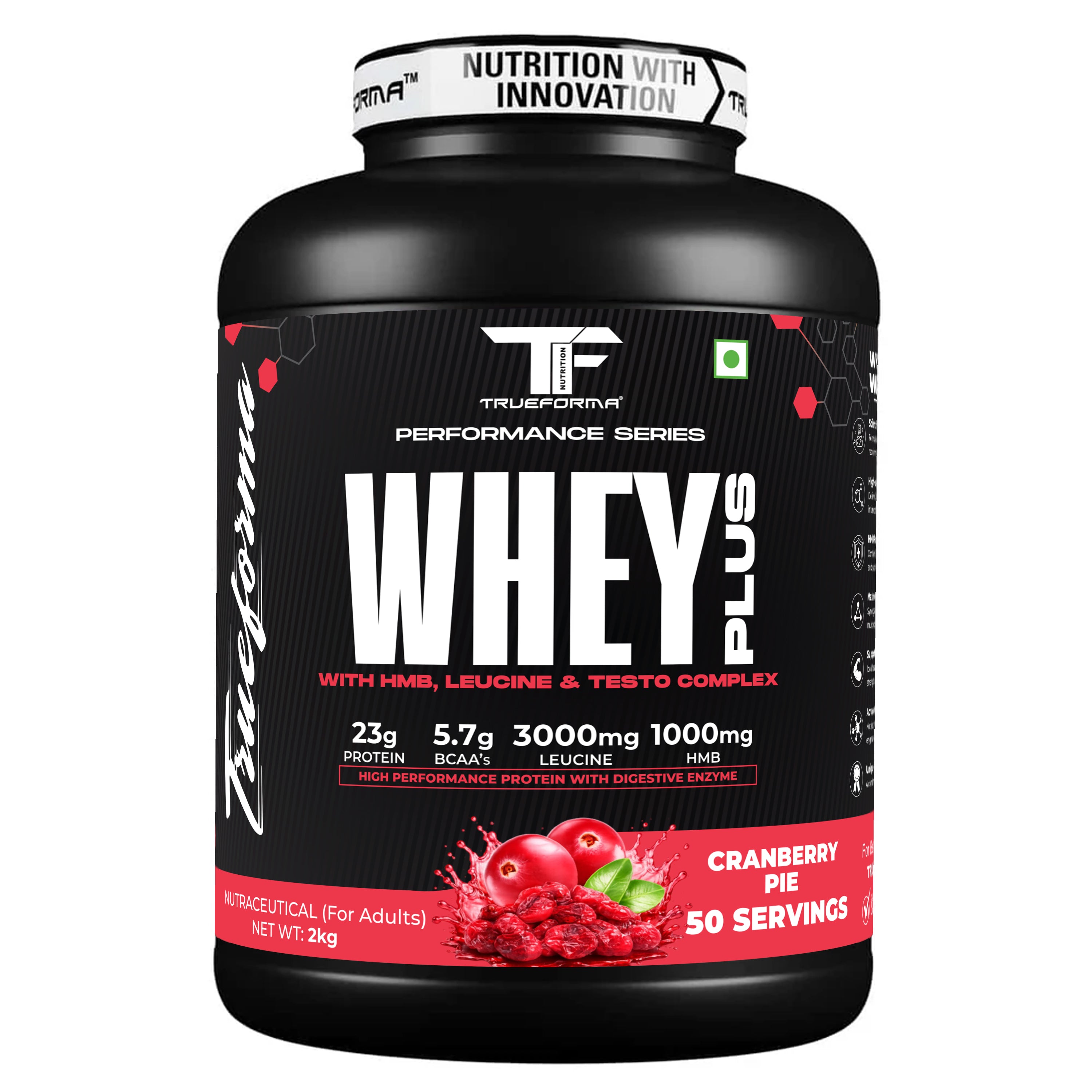 Trueforma® Whey+ Protein with HMB, Leucine, Ginseng & Tribulus