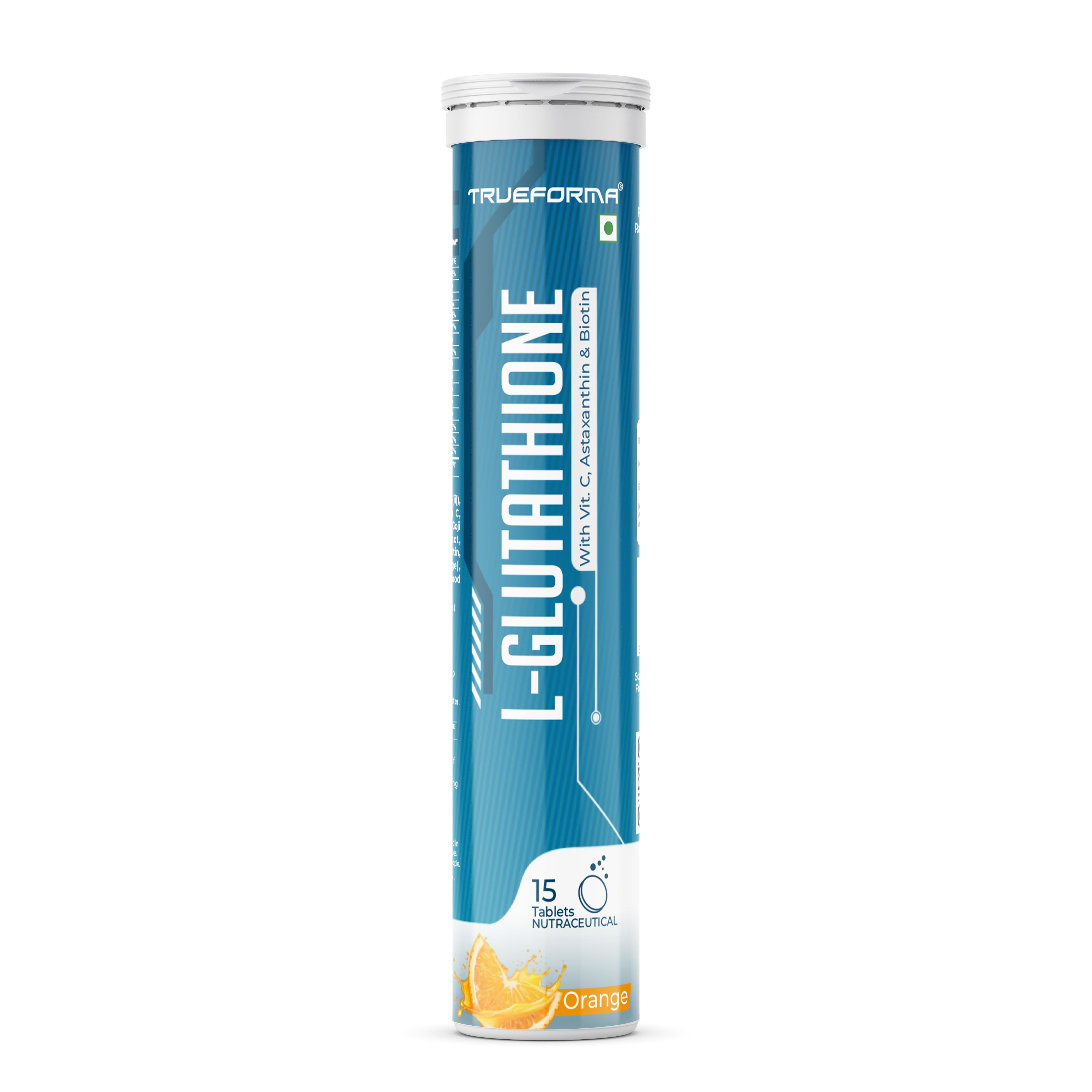 Trueforma® L-Glutathione with Vitamin C, Astaxanthin & Biotin Effervescent Tablets