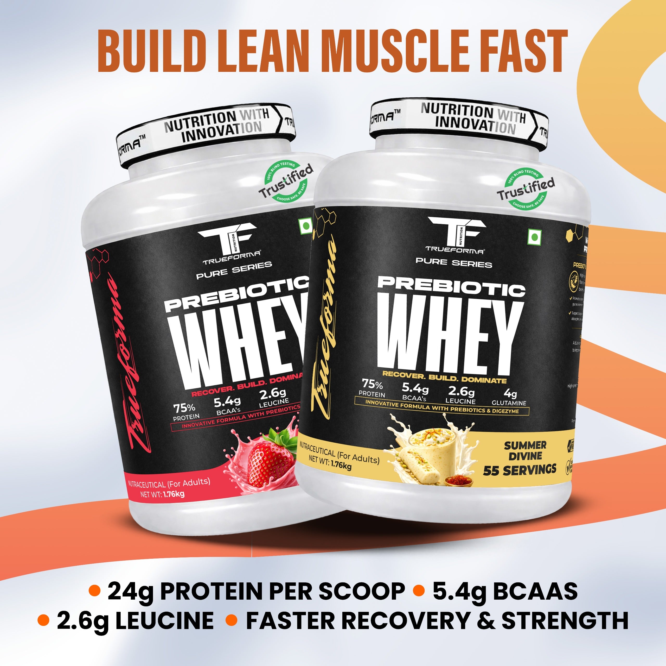 Trueforma® 100% Whey Protein with Prebiotics & Enzymes