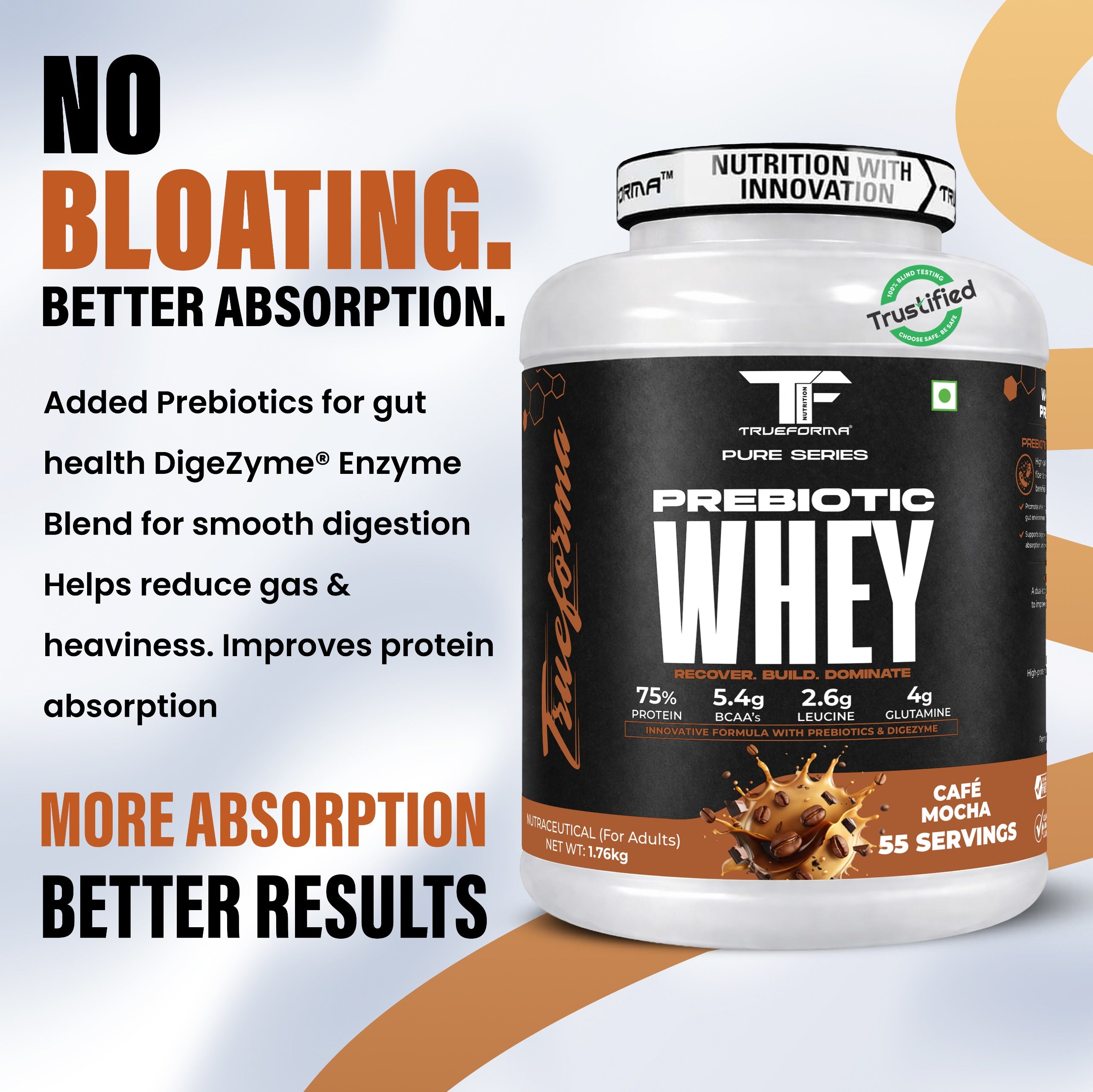 Trueforma® 100% Whey Protein with Prebiotics & Enzymes