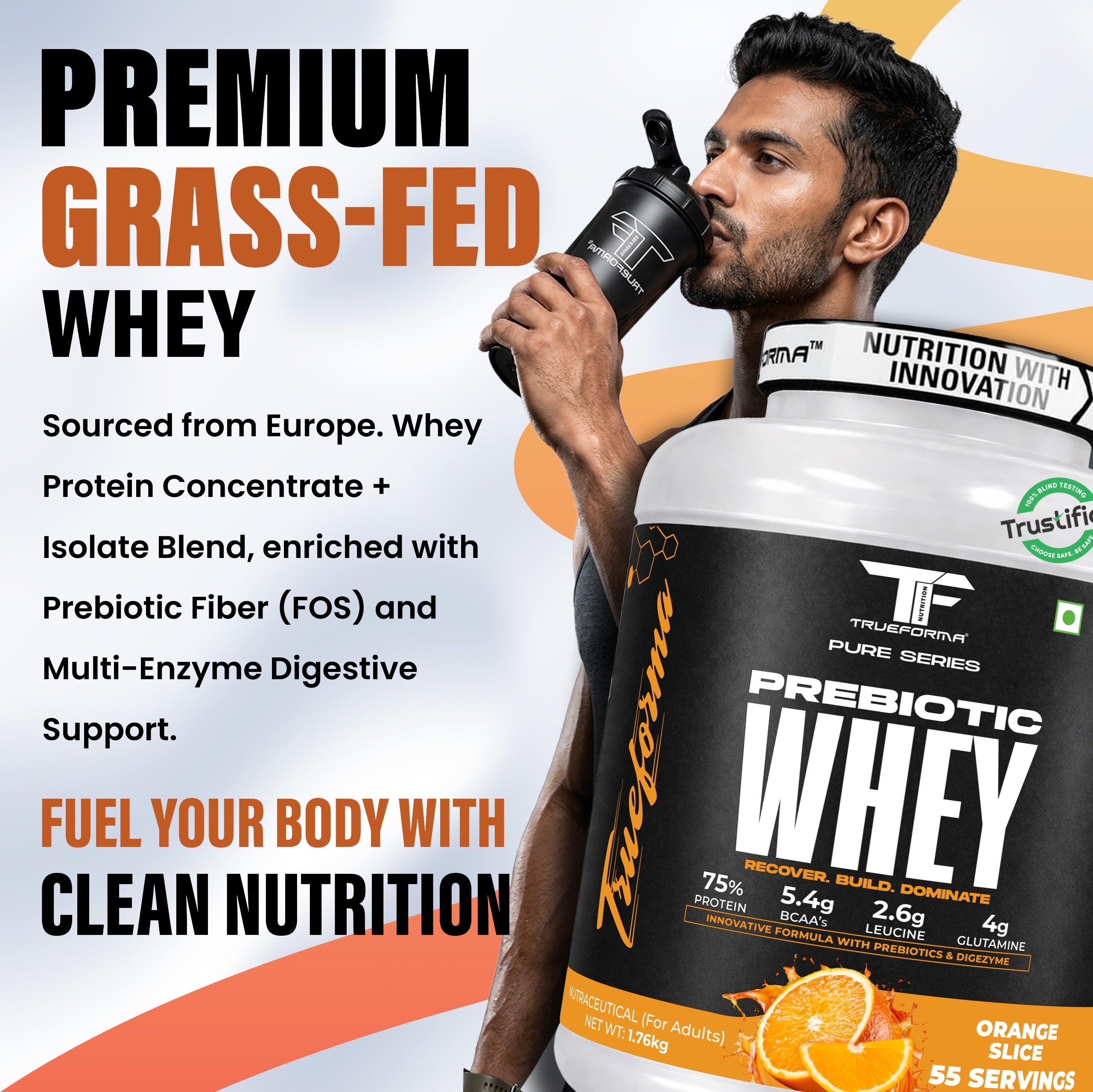 Trueforma® 100% Whey Protein with Prebiotics & Enzymes