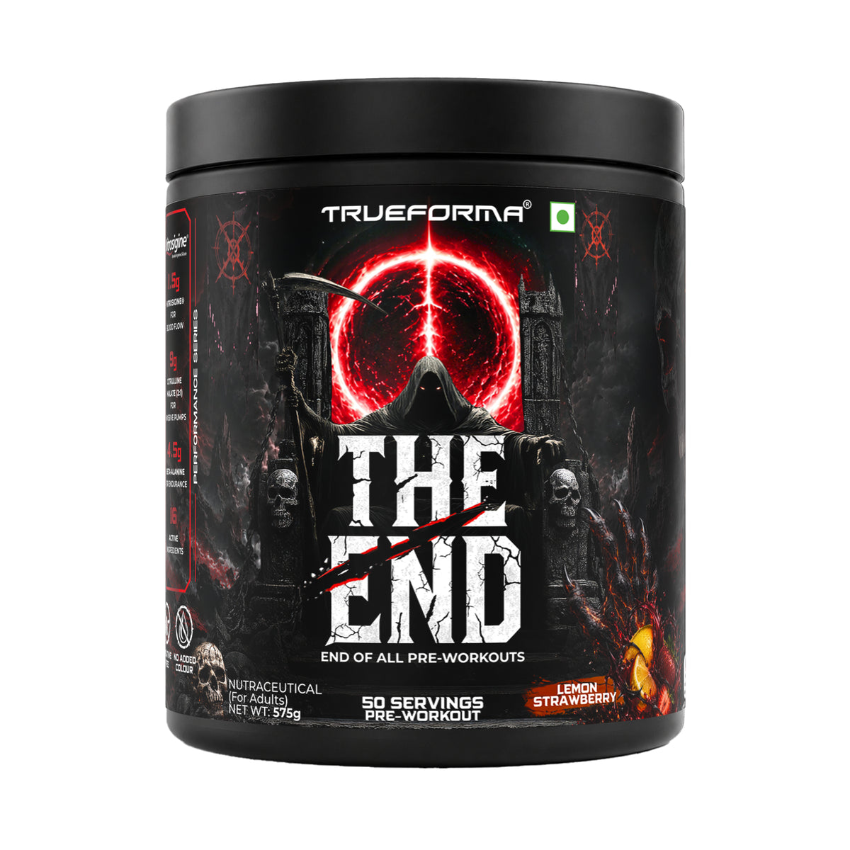 Trueforma® The End – Advanced Pre-Workout with 1.5g Nitrosigine®  | 25/50 Servings