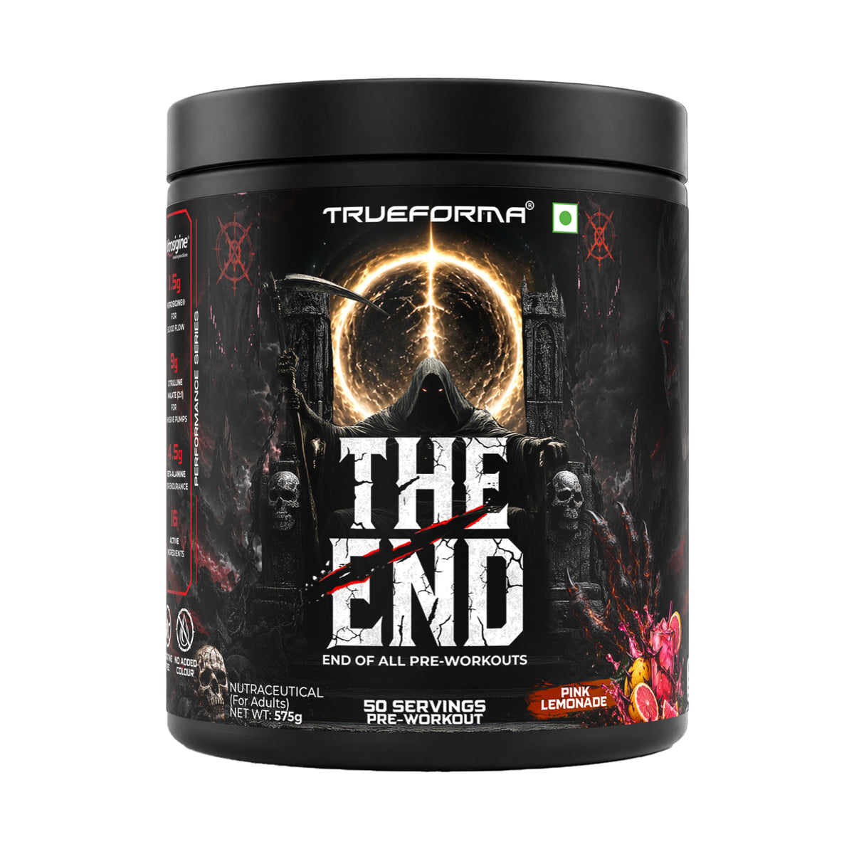 Trueforma® The End – Advanced Pre-Workout with 1.5g Nitrosigine®  | 25/50 Servings