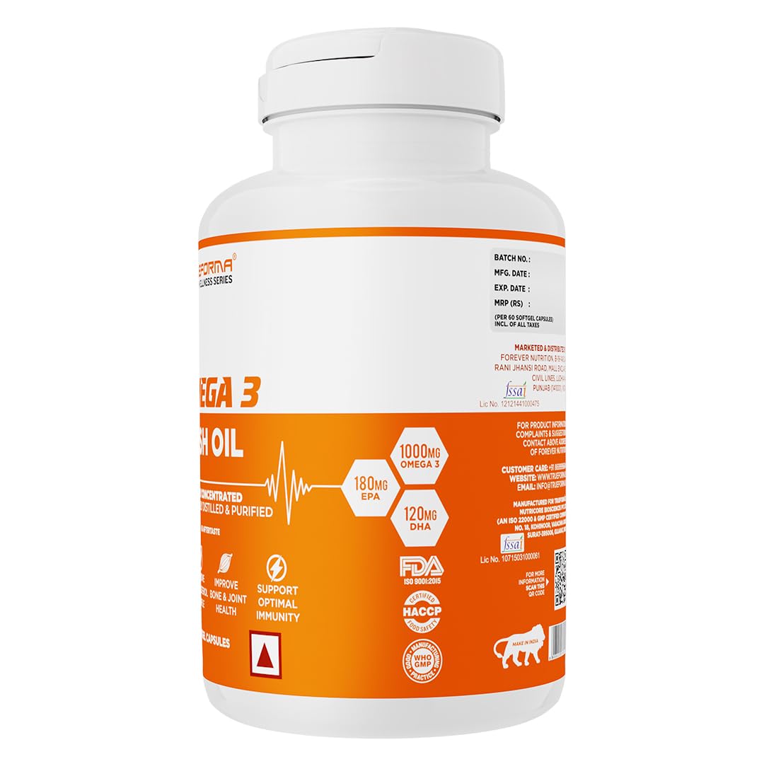 Trueforma® Omega 3 Fish Oil With High-Quality EPA and DHA