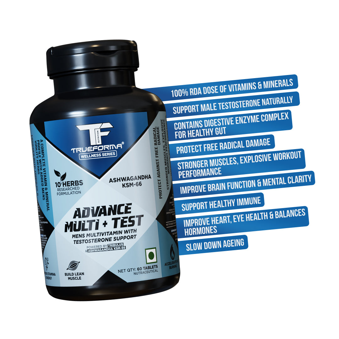 Trueforma® Workout Recovery Combo: Creatine, Advance Multi + Test, & ZMA