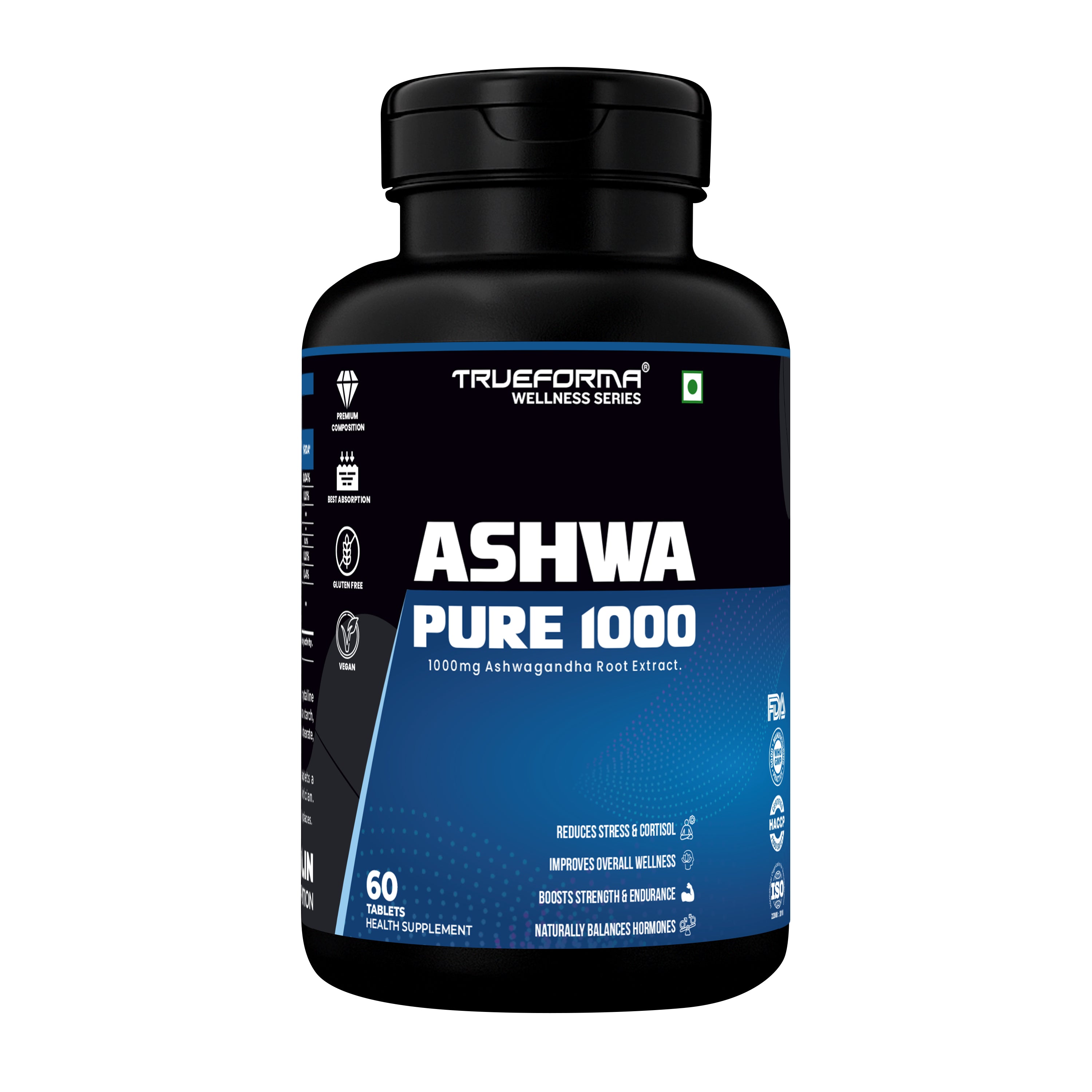 Trueforma® Ashwa Pure 1000 – Ashwagandha Root Extract | 60 Tablets