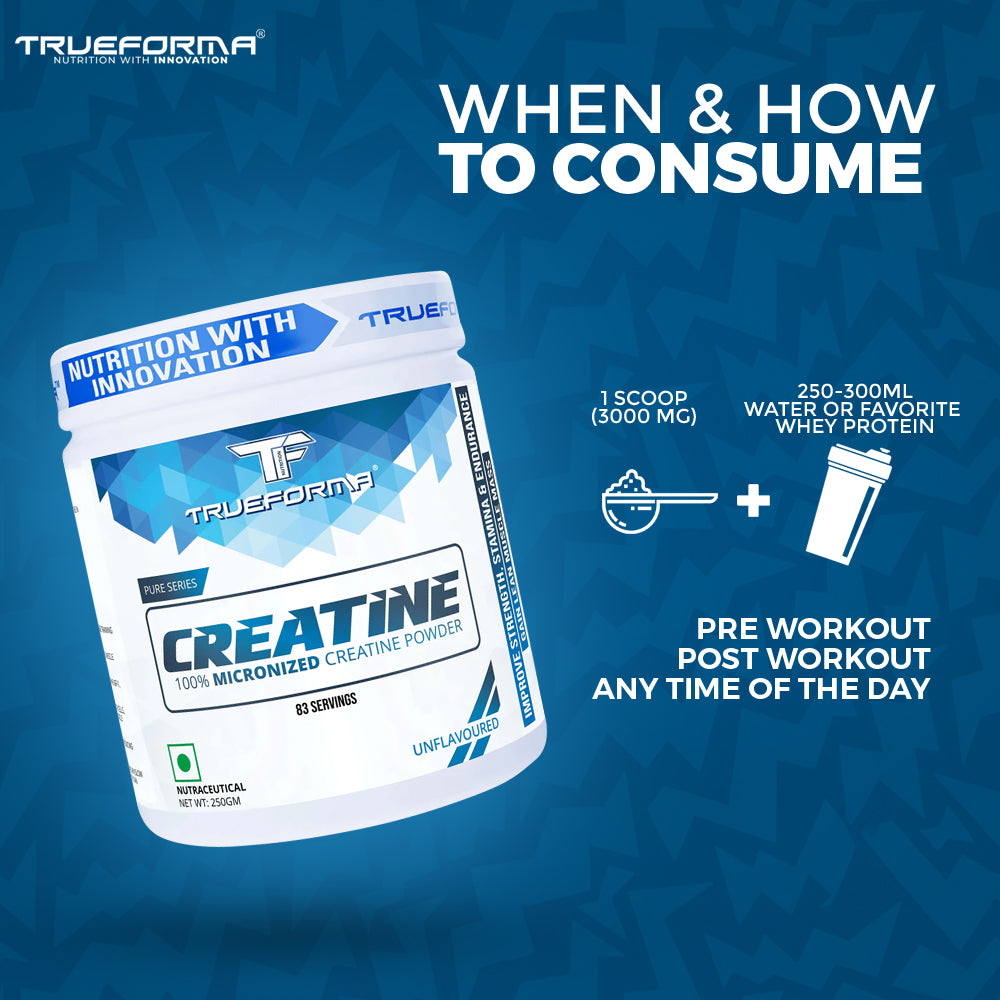 Trueforma® Creatine Powder – 100% Micronized | 83 Servings