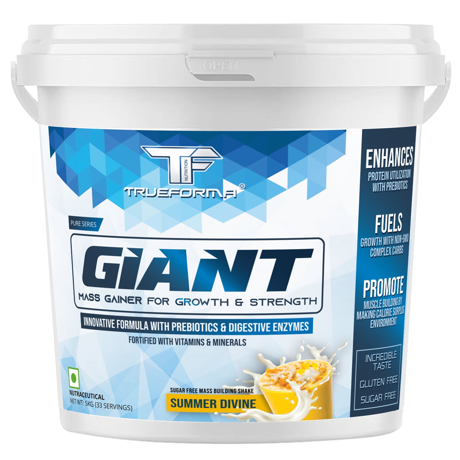 Trueforma® Giant Mass Gainer – High-Calorie Protein Supplement