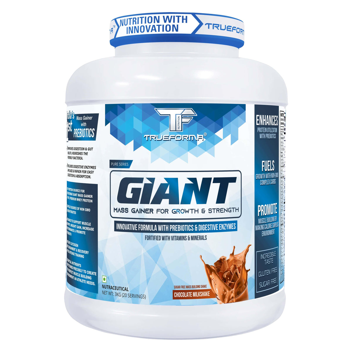 Trueforma's Giant India’s 1st Mass Gainer with Prebiotics