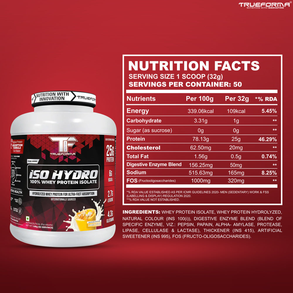 Trueforma® ISO Hydro Whey Isolate & Hydrolysate Protein Blend