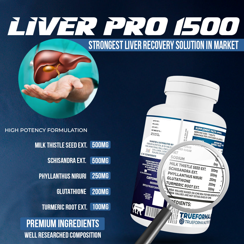 Trueforma® Liver Pro 1500 – Natural Liver Support | 60 Tablets