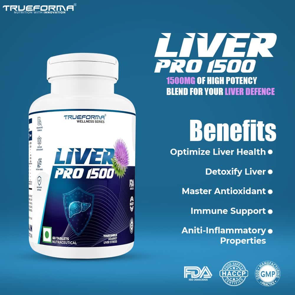 Trueforma® Liver Pro 1500 Support Liver Health & Detoxification Naturally