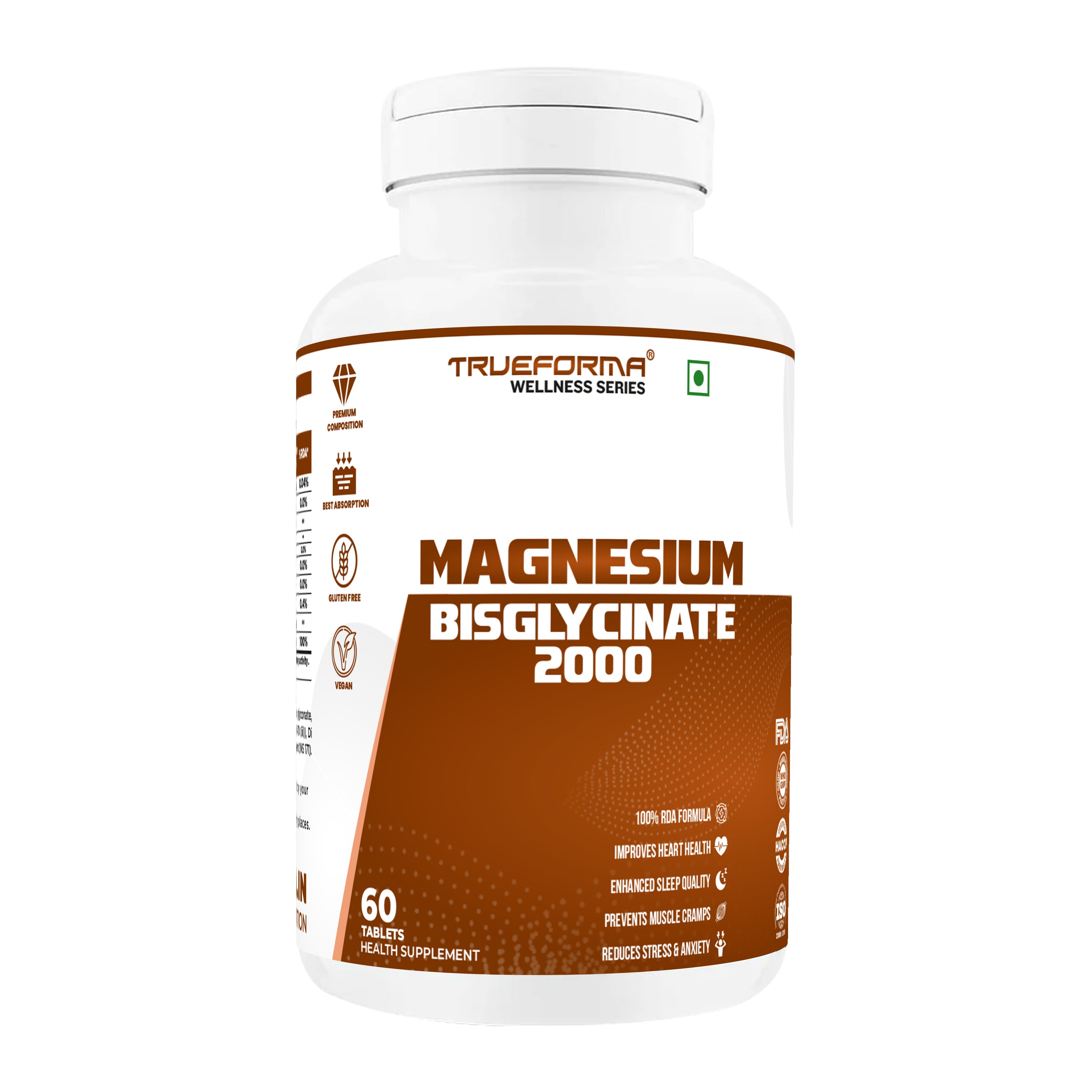 Trueforma® Magnesium Bisglycinate 2000 | 60 Tablets