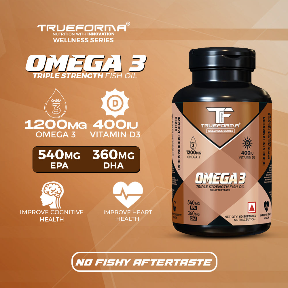 Trueforma Omega 3 (Triple Strength Fish Oil) with Vitamin D3