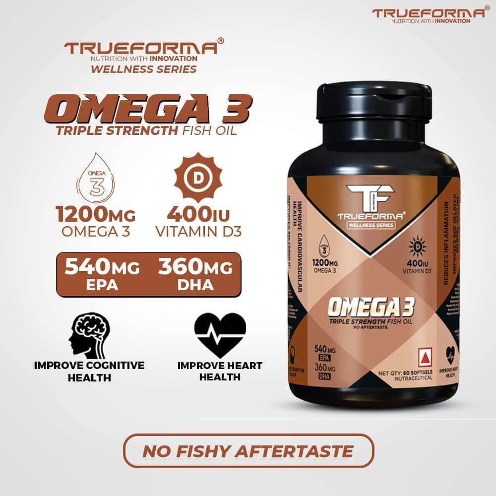 Trueforma Omega 3 (Triple Strength Fish Oil) with Vitamin D3