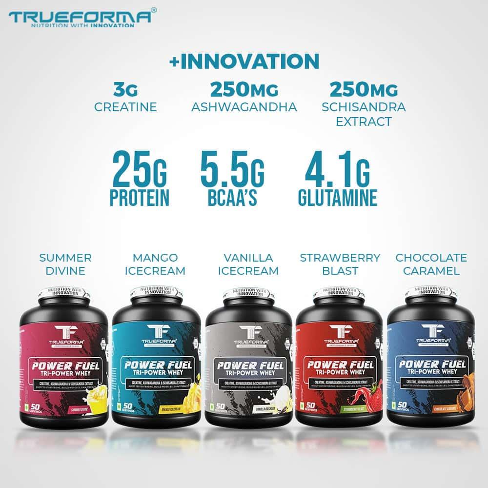 Trueforma® Power Fuel – Whey Protein with Creatine, Ashwagandha & Schisandra Extract