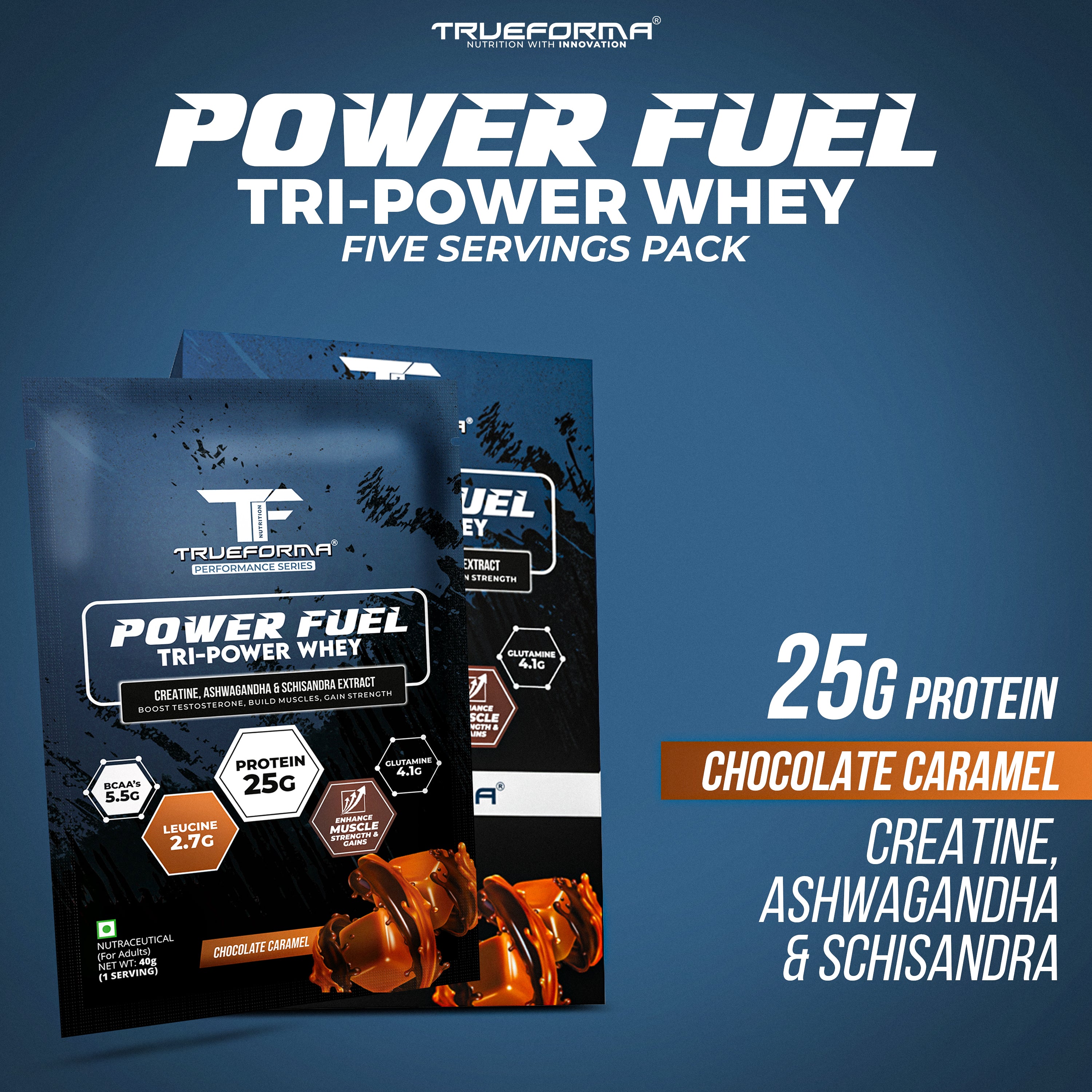 Trueforma® Power Fuel – Whey Protein with Creatine & Ashwagandha