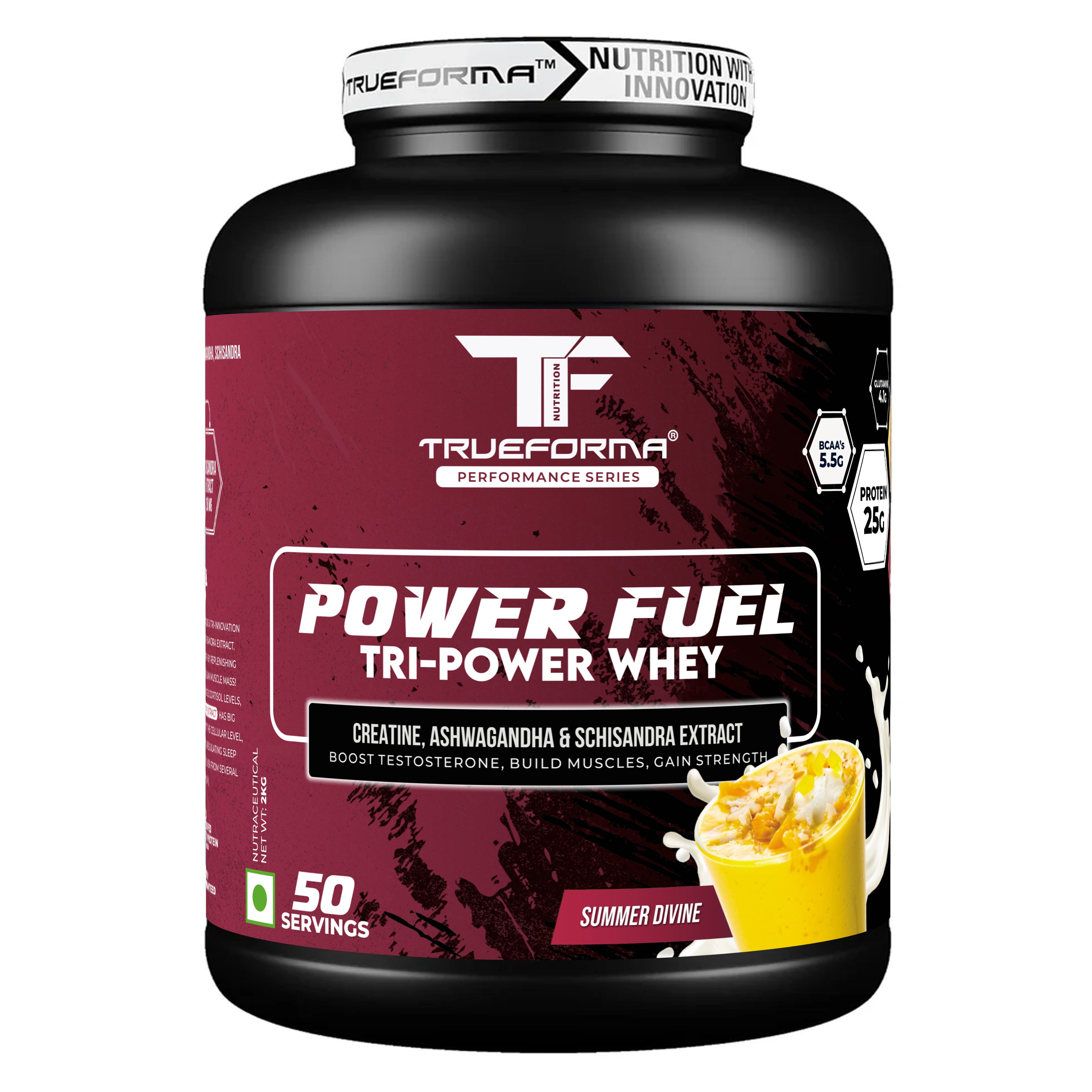 Trueforma® Power Fuel – Whey Protein with Creatine, Ashwagandha & Schisandra Extract