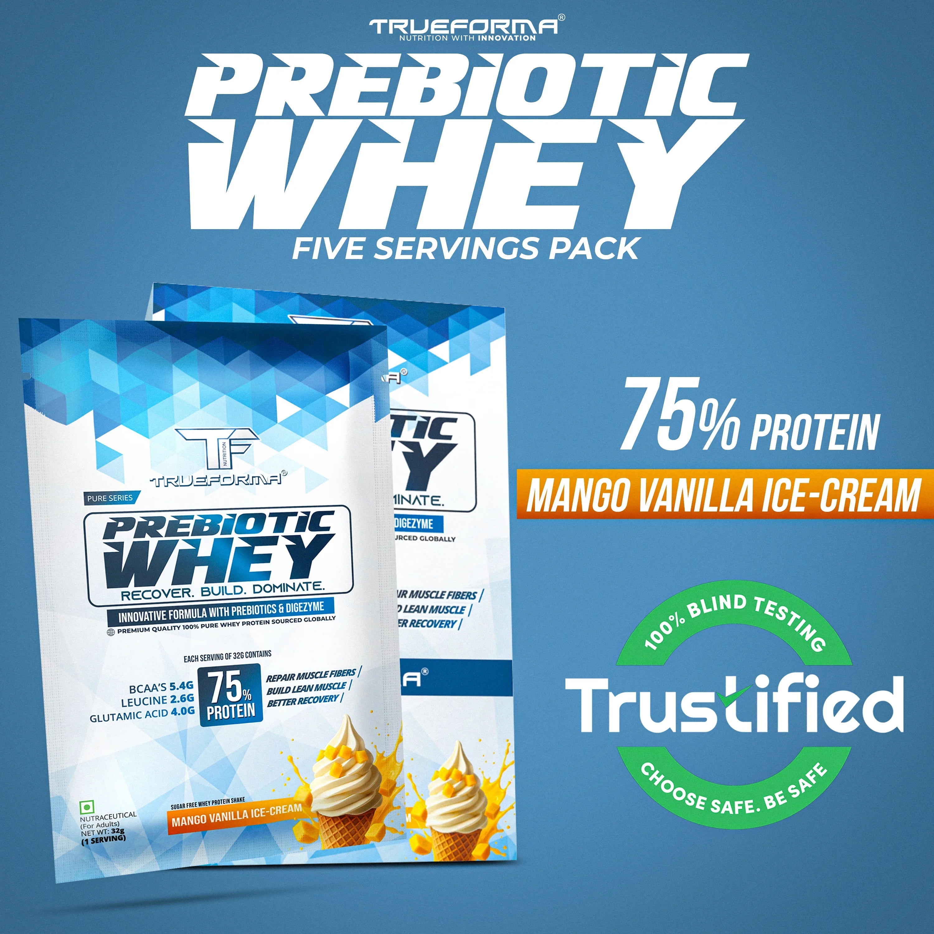 Trueforma® 100% Whey Protein with Prebiotics & Enzymes