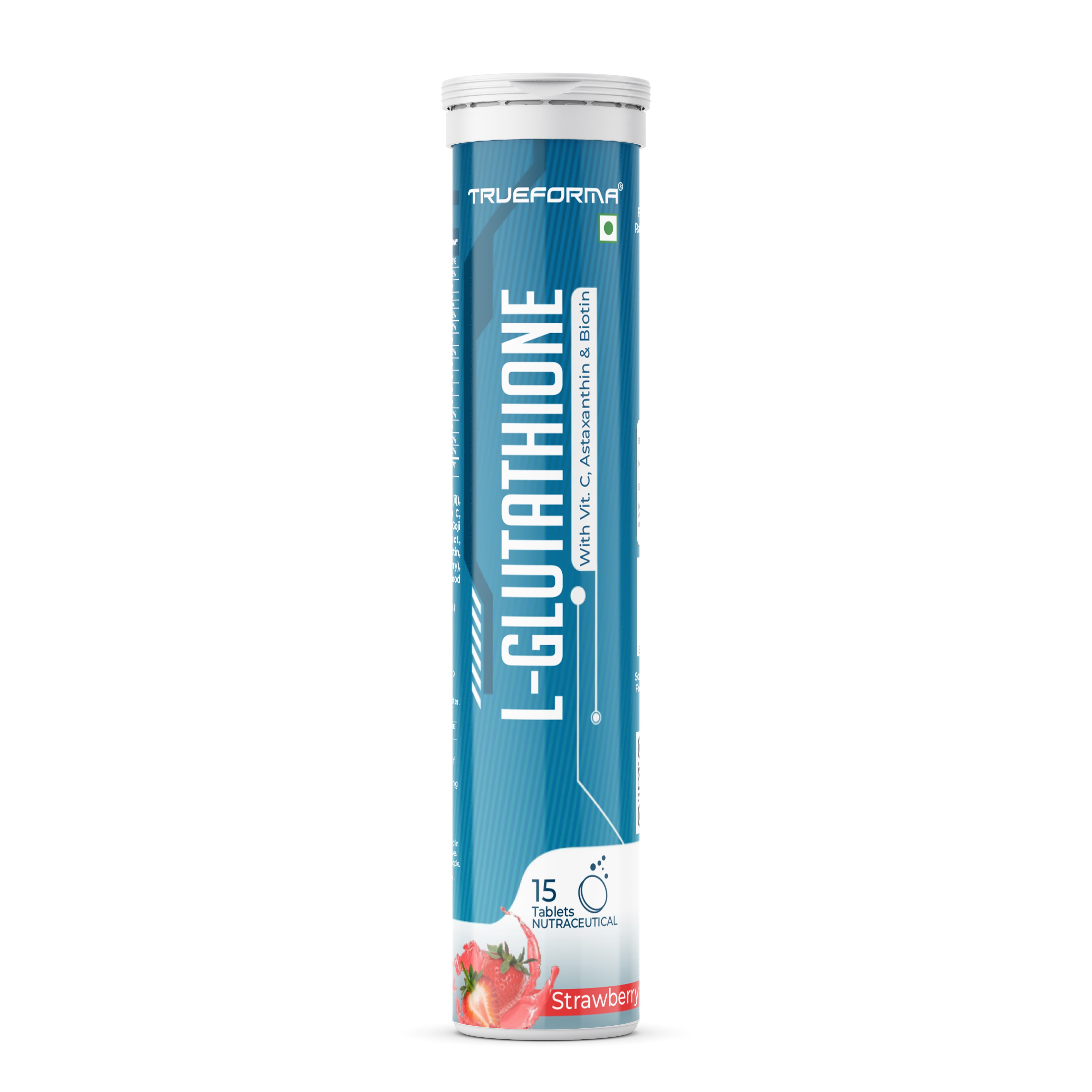 Trueforma® L-Glutathione with Vitamin C, Astaxanthin & Biotin Effervescent Tablets