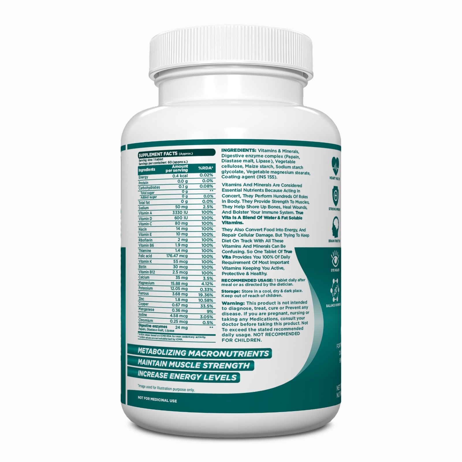 Trueforma® True Vita – Daily Multivitamin & Mineral Support