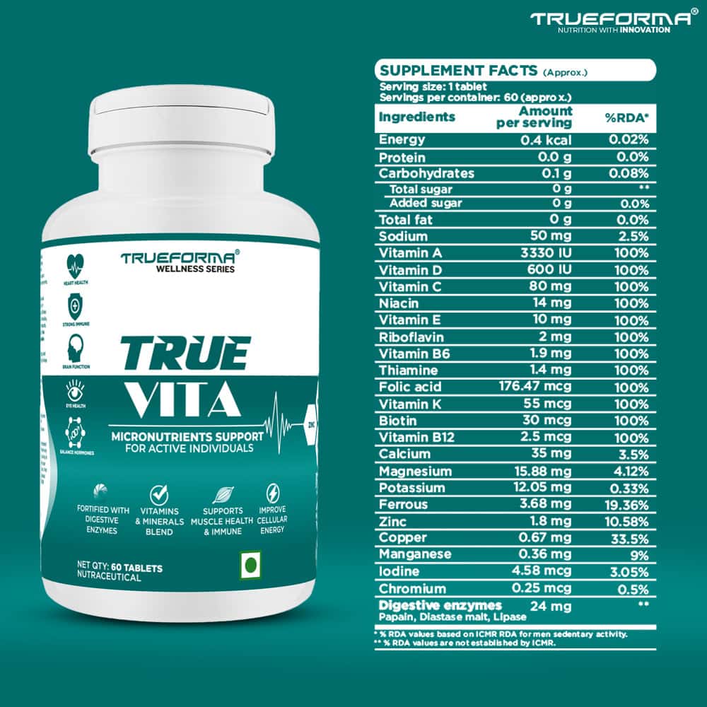 Trueforma® True Vita – Daily Multivitamin & Mineral Support