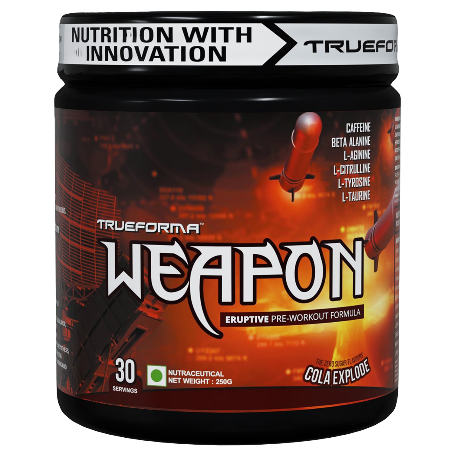 Trueforma® Weapon – Eruptive Pre-Workout Formula