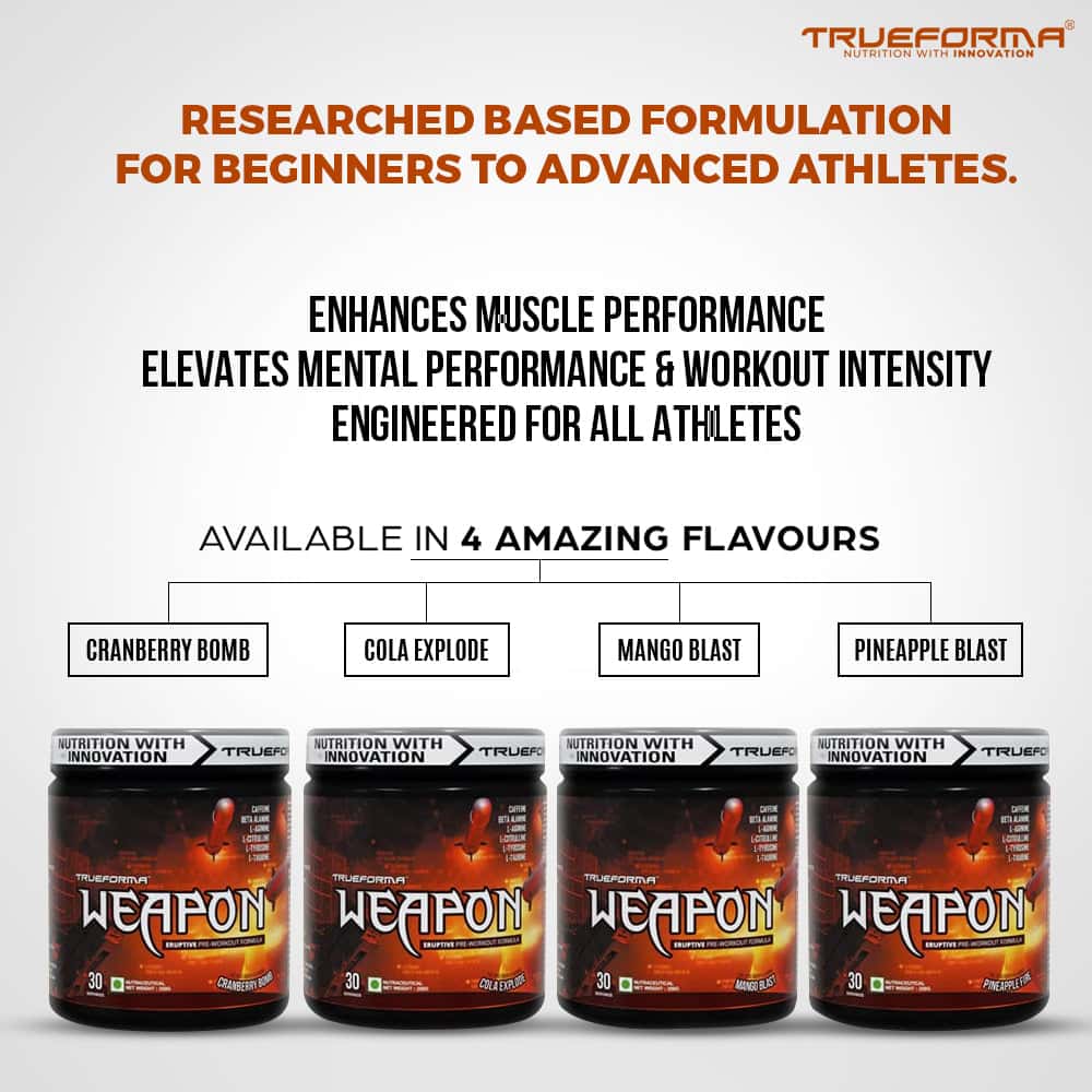 Trueforma® Weapon – Eruptive Pre-Workout Formula