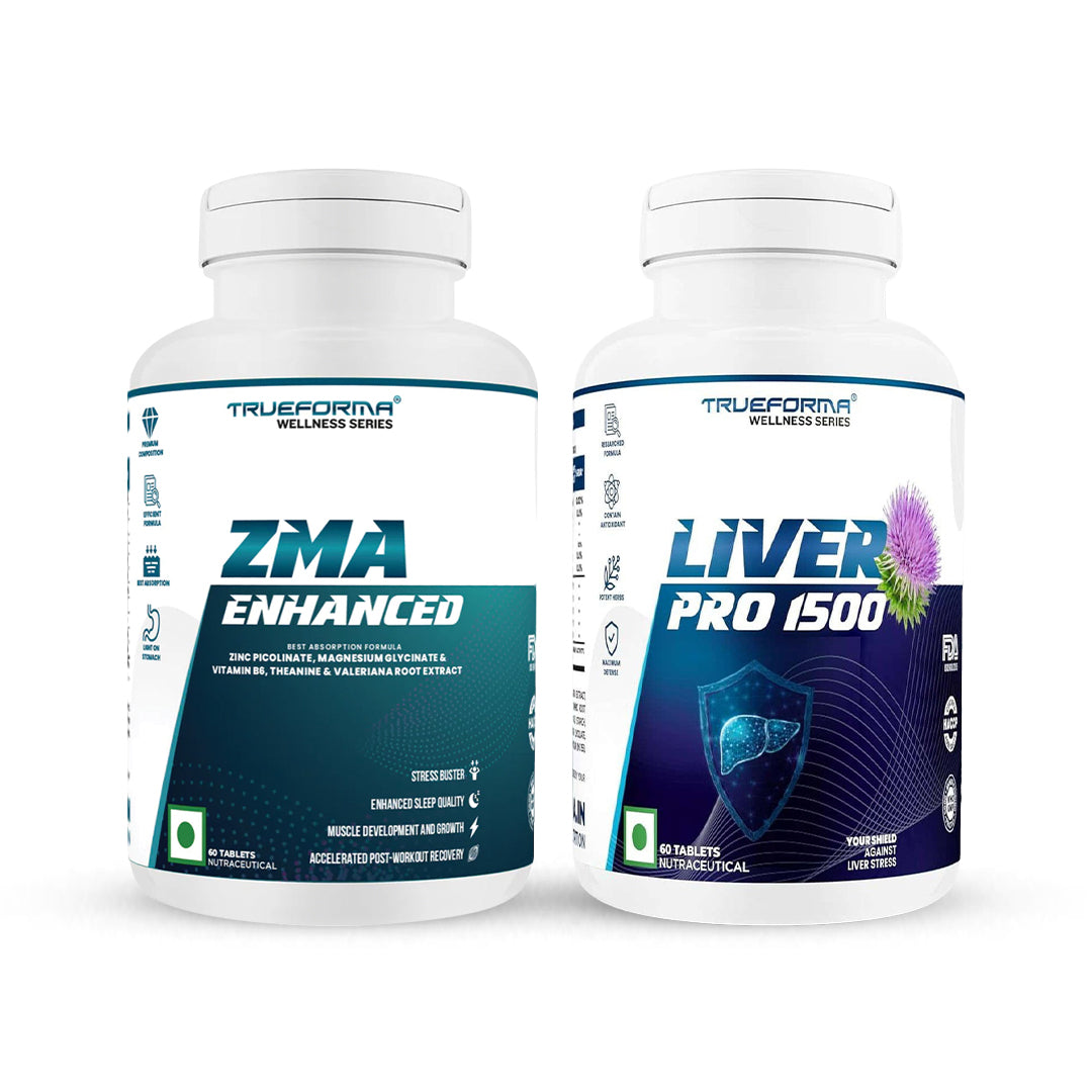 Trueforma® Zma Enhanced + Liver | Recovery & Detox Combo |  60 Tablets