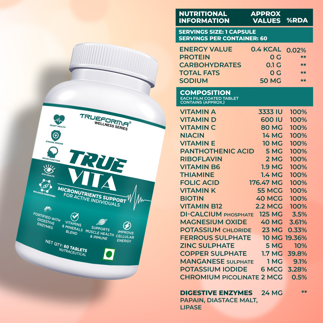 TRUEFORMA TRUE VITA (MULTIVITAMIN - MICRONUTRIENTS SUPPORT)